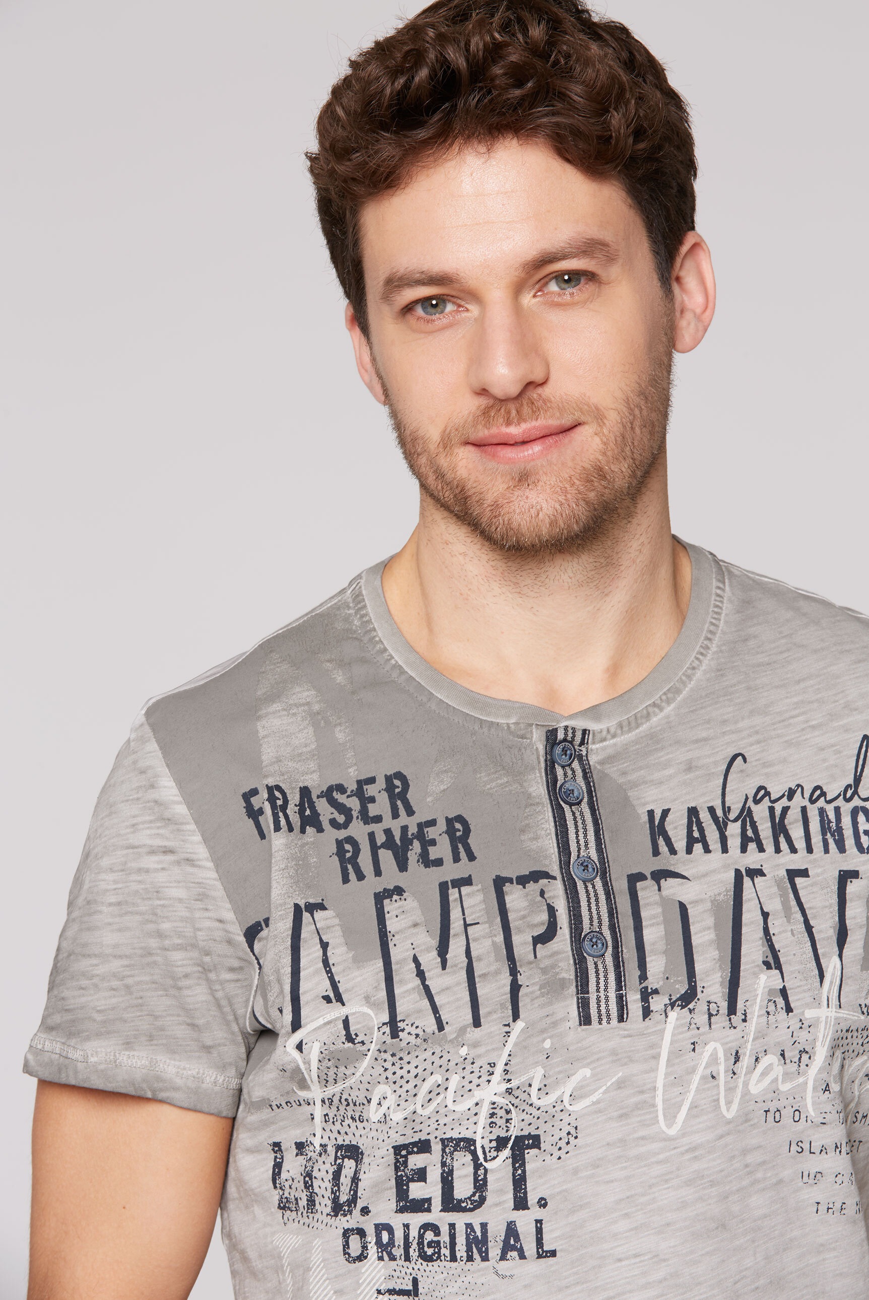 CAMP DAVID Rundhalsshirt, aus Baumwolle