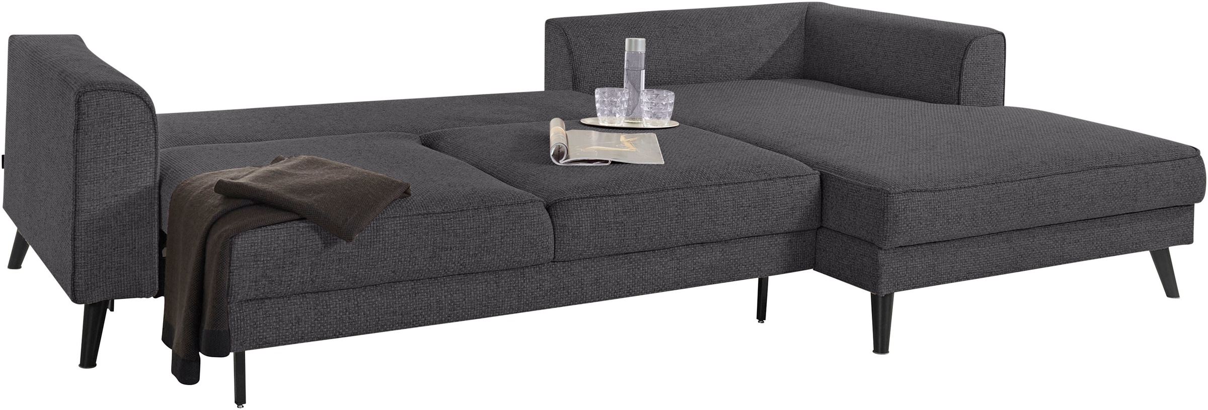 INOSIGN Ecksofa »Lumber Jack, elegant und bequem, Breite 280, hoher Fuß, L-Form«, in moderner Optik