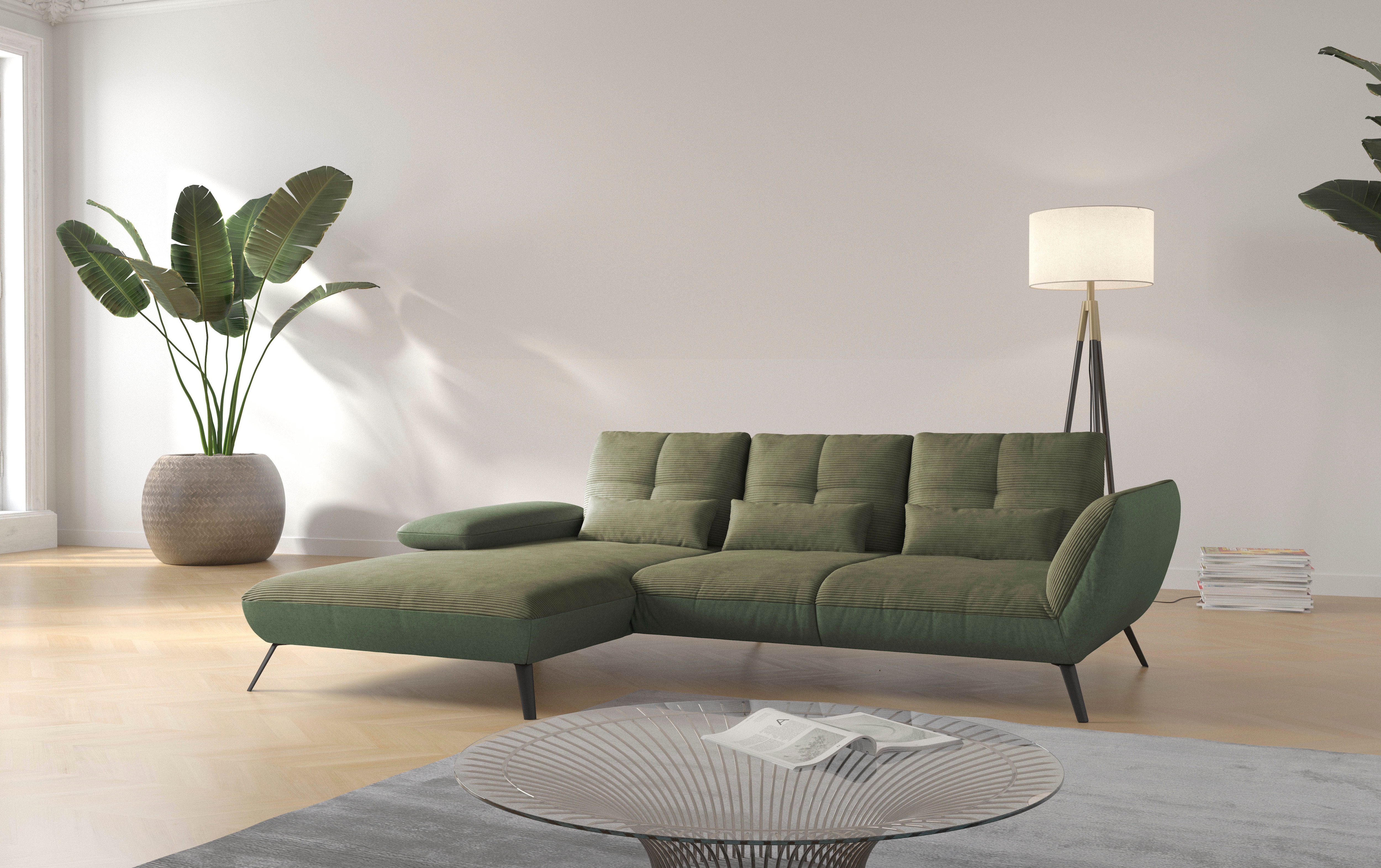 OTTO home Ecksofa "Mikado L-Form" inkl. Sitztiefenverstellung und Armteilverstellung