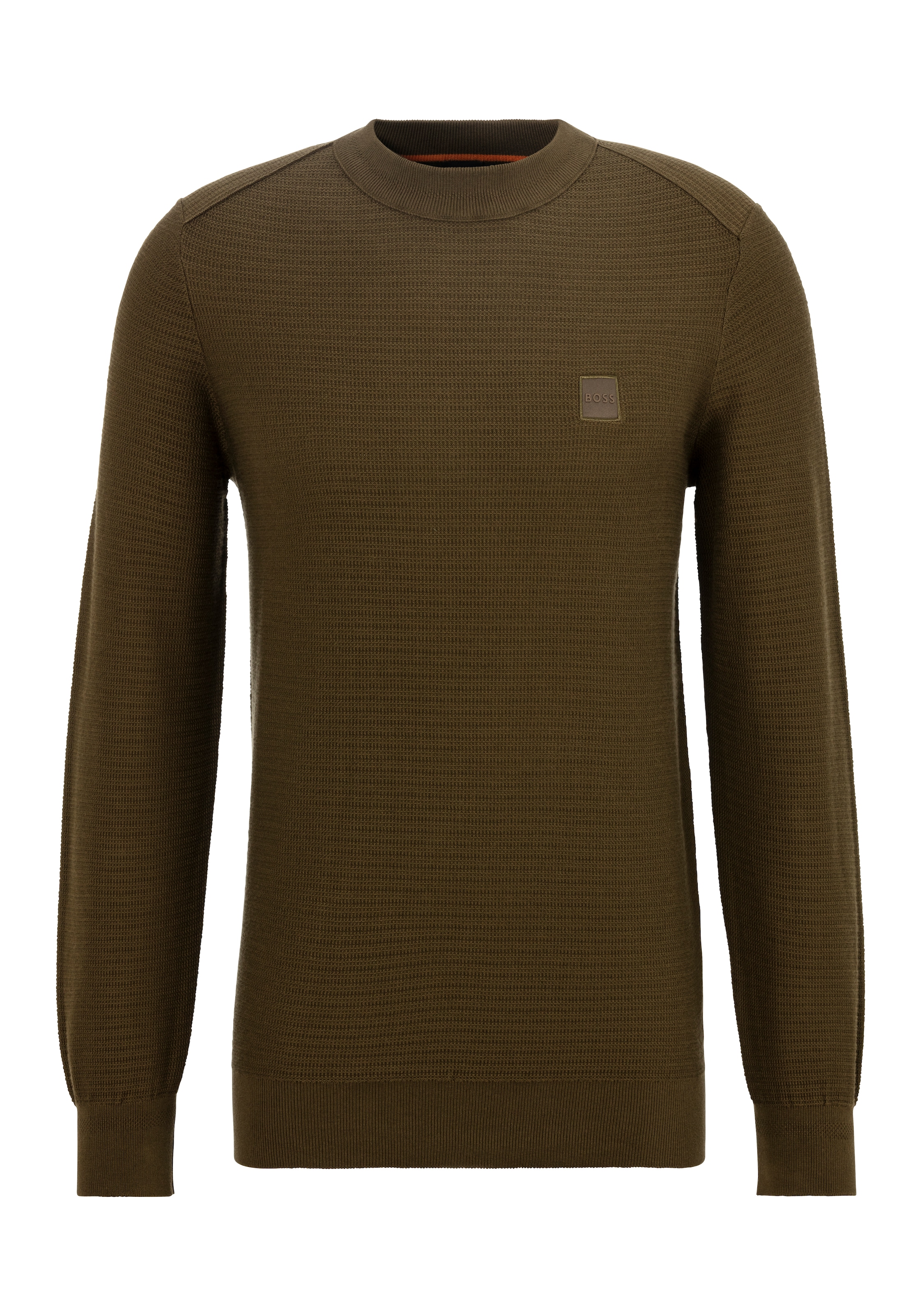 BOSS ORANGE Strickpullover »Anion_S«, mit BOSS-Badge