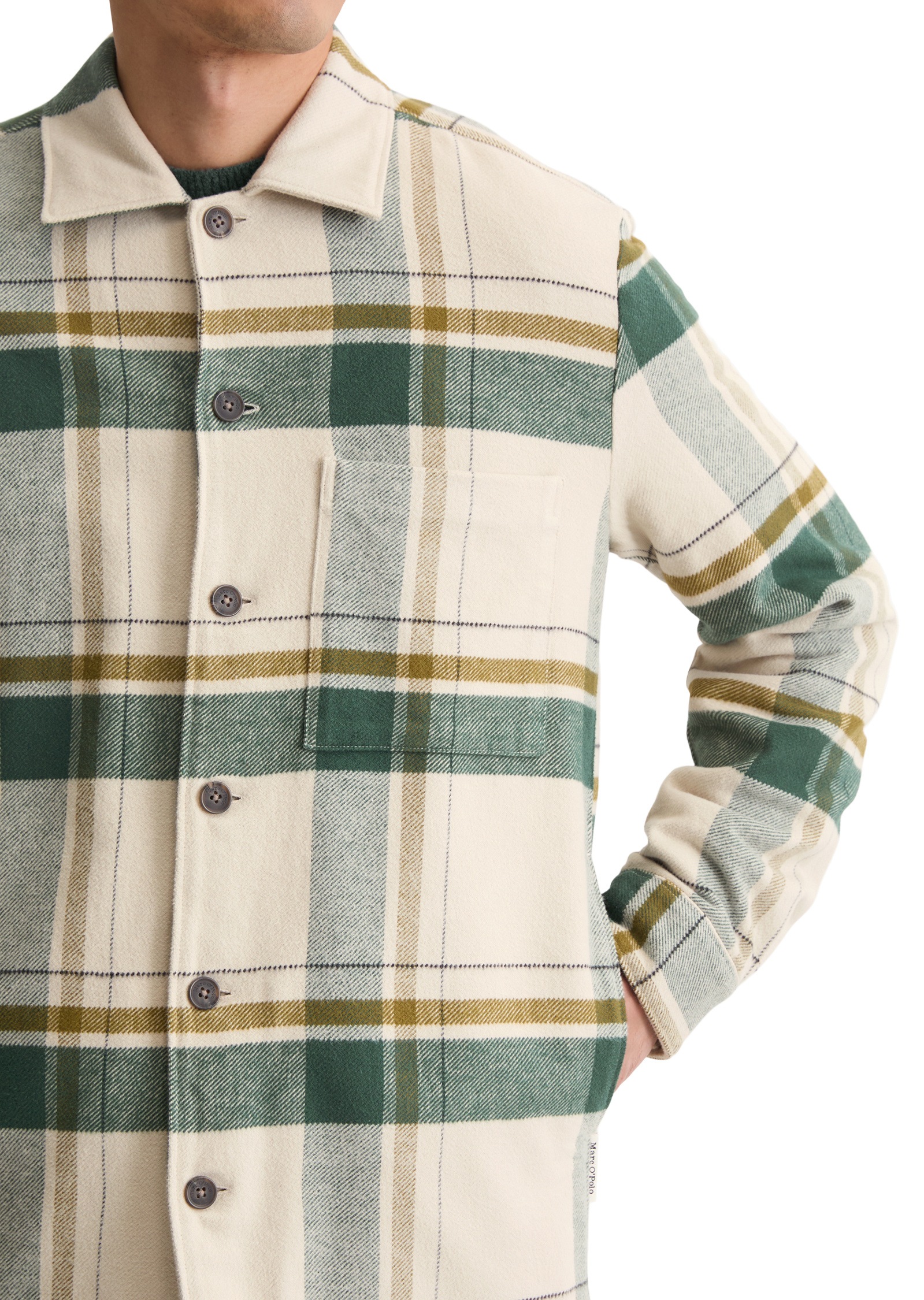 Marc O'Polo Kurzjacke »aus weichem Bio-Baumwoll-Flanell« ohne Kapuze