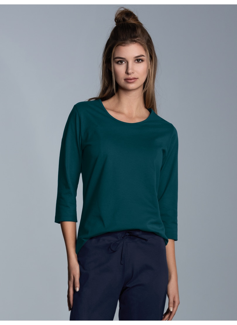 Trigema T-Shirt "TRIGEMA Langarmshirs aus Biobaumwolle" 1