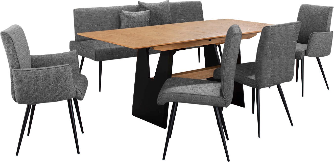 K+W Komfort & Wohnen Essgruppe "Giacomo I" 6 Stk. tlg. 2 Stühle und 2 Armle günstig online kaufen