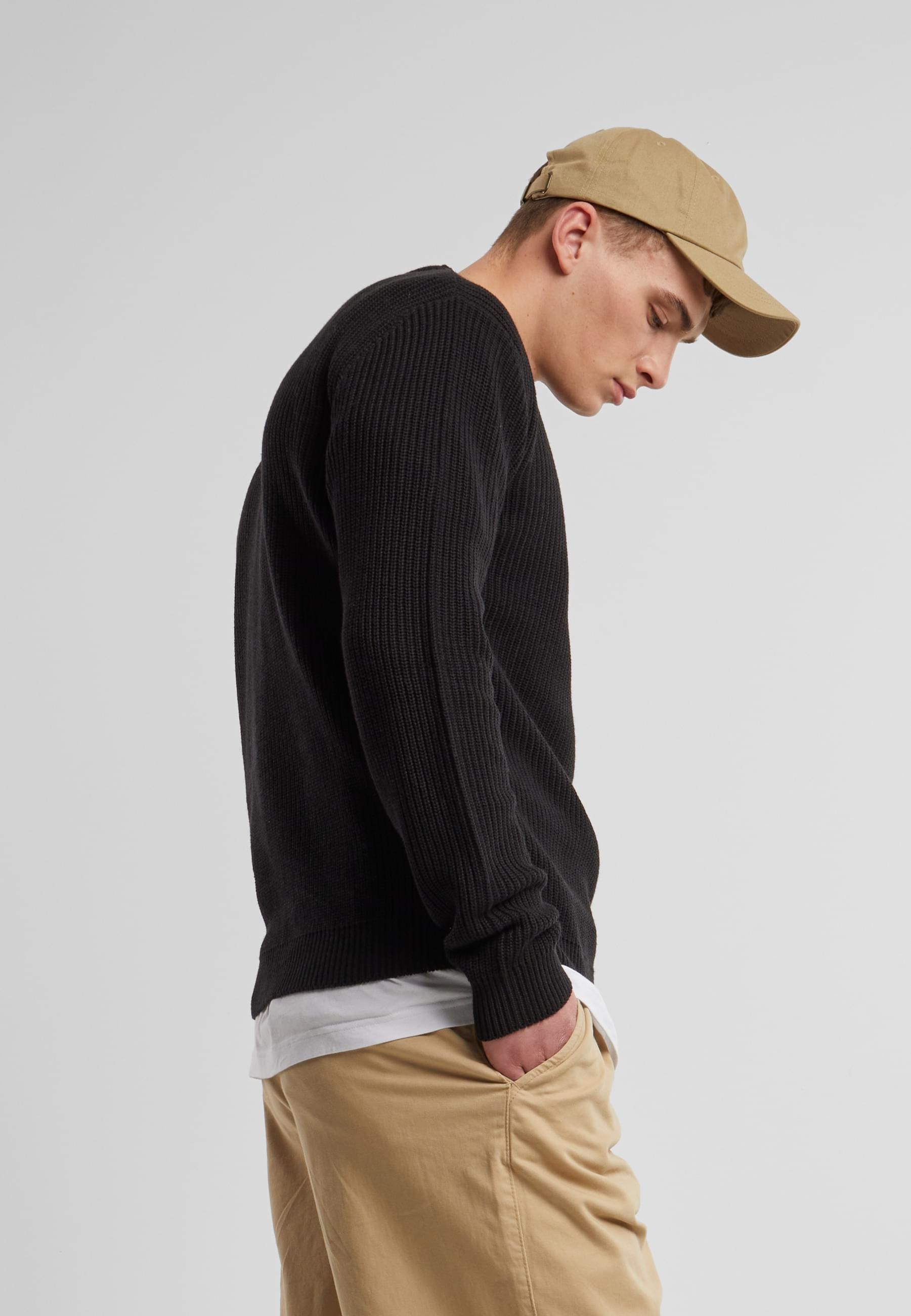 URBAN CLASSICS Rundhalspullover »Urban Classics Rib Basic Sweater«, (1 tlg.)