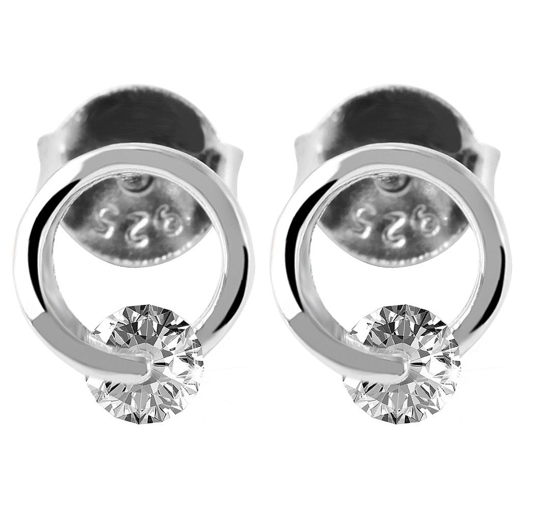 Adelia´s Paar Ohrhänger "Damen Ohrringe – Ohrstecker aus 925 Silber mit Zir günstig online kaufen