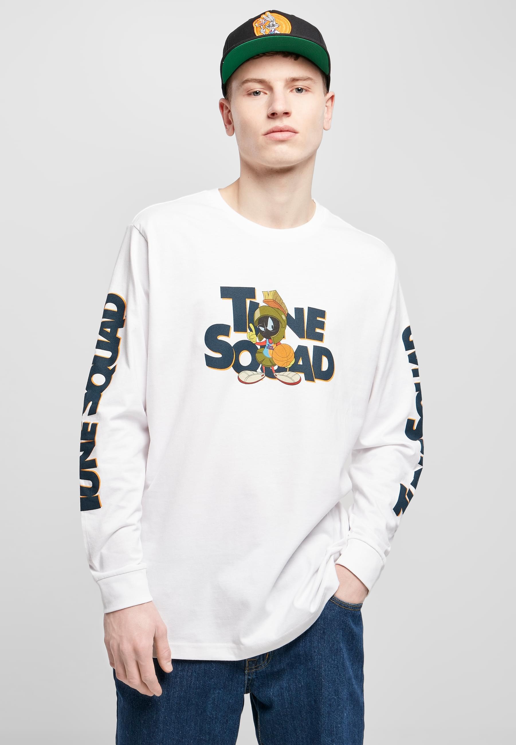 MisterTee Langarmshirt »MisterTee Herren Space Jam Taz Pose Longsleeve«, (1 tlg.)