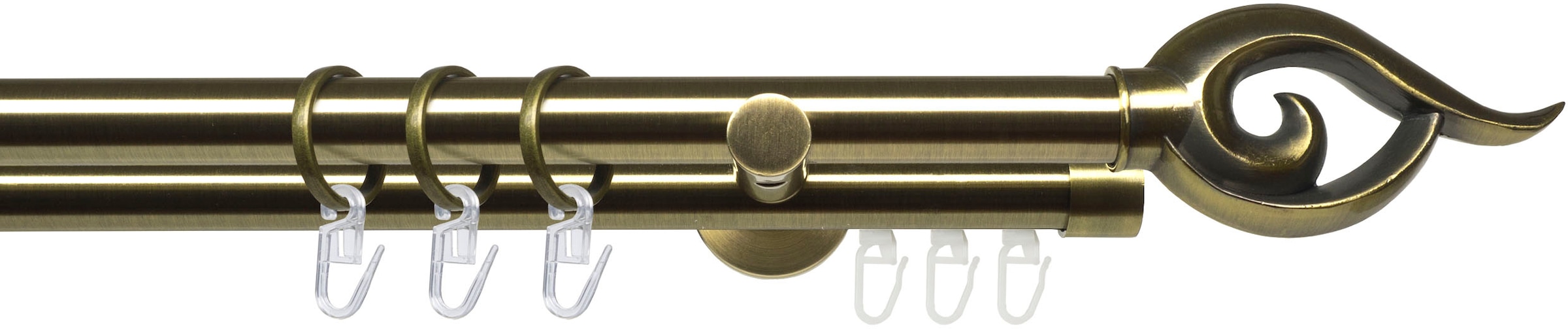 Liedeco Gardinenstange "Stilgarnitur 20 mm Blues Bessie" Ø 2 mm 2 läufig-lä günstig online kaufen