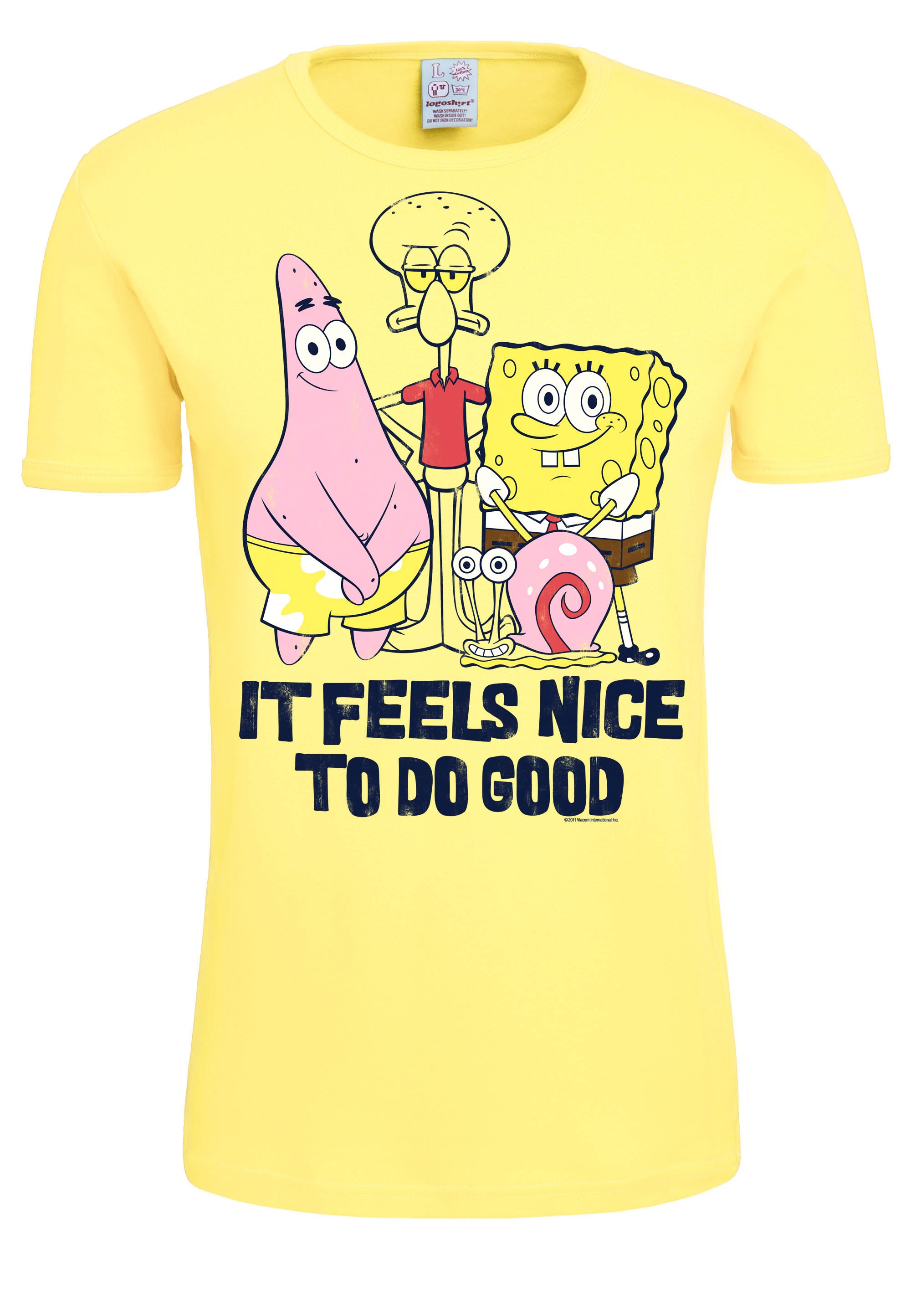 LOGOSHIRT T-Shirt »Spongebob«, mit witzigem Statement-Print