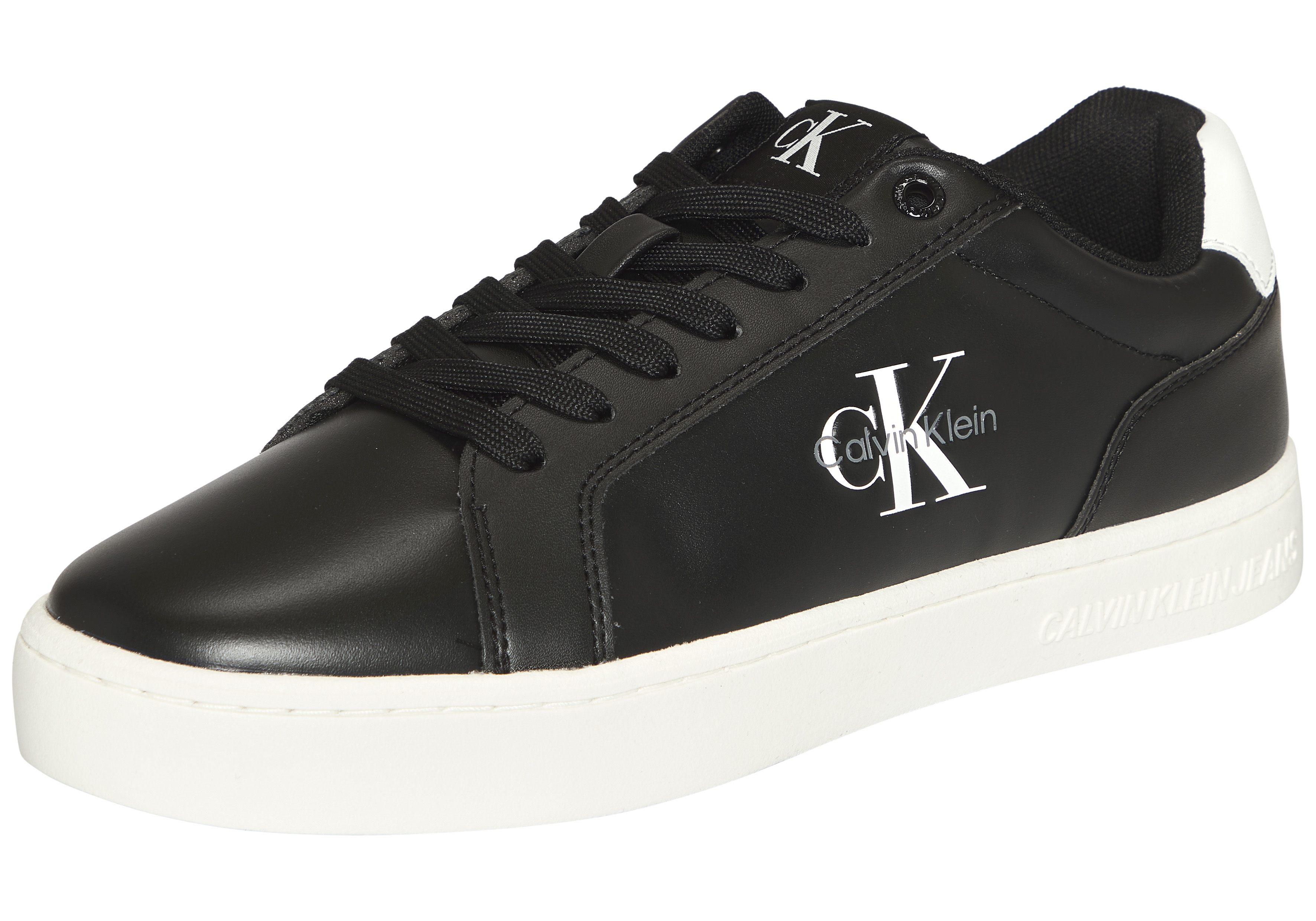 Calvin Klein Jeans Sneaker "CLASSIC CUPSOLE MONO LTH" Freizeitsneaker, Halbschuh, Schnürschuh in klassischer Optik