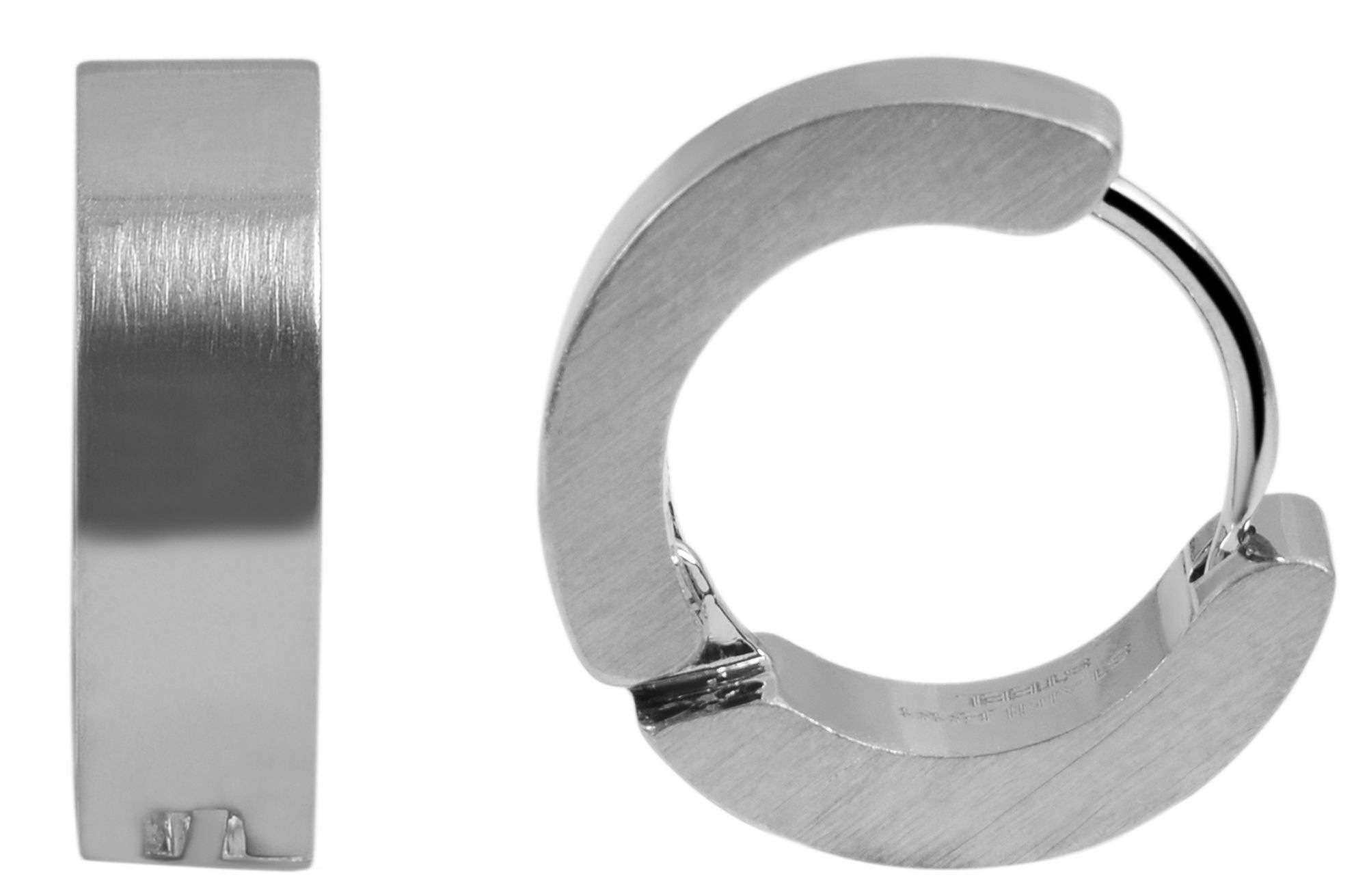 Paar Creolen ADELIA´S "Unisex Ohrringe – Creole aus Edelstahl", Damen, Gr. Unisex, Edelstahl, silber, Ohrringe, Perfekt als Geschenk für besondere Menschen 2