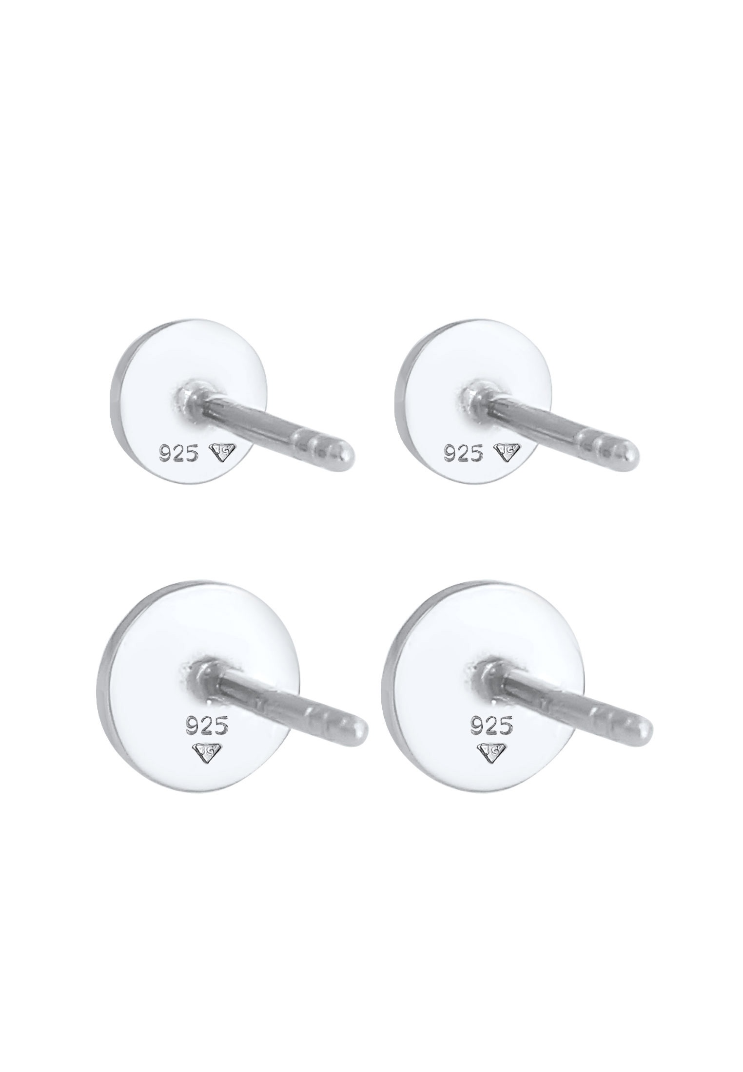 Elli Ohrring-Set »Disc Plättchen Kreis Basic 2er Set 925 Silber«