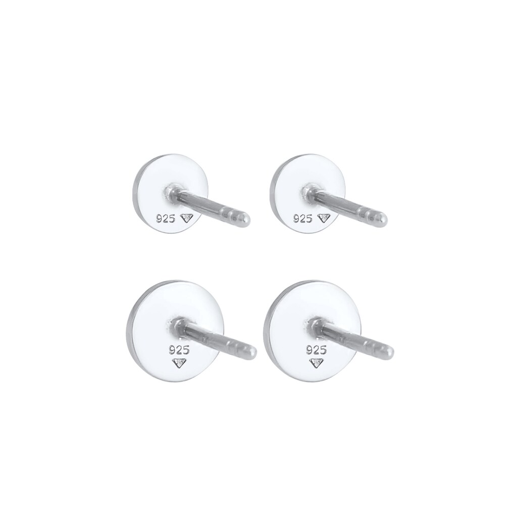 Elli Ohrring-Set »Disc Plättchen Kreis Basic 2er Set 925 Silber«