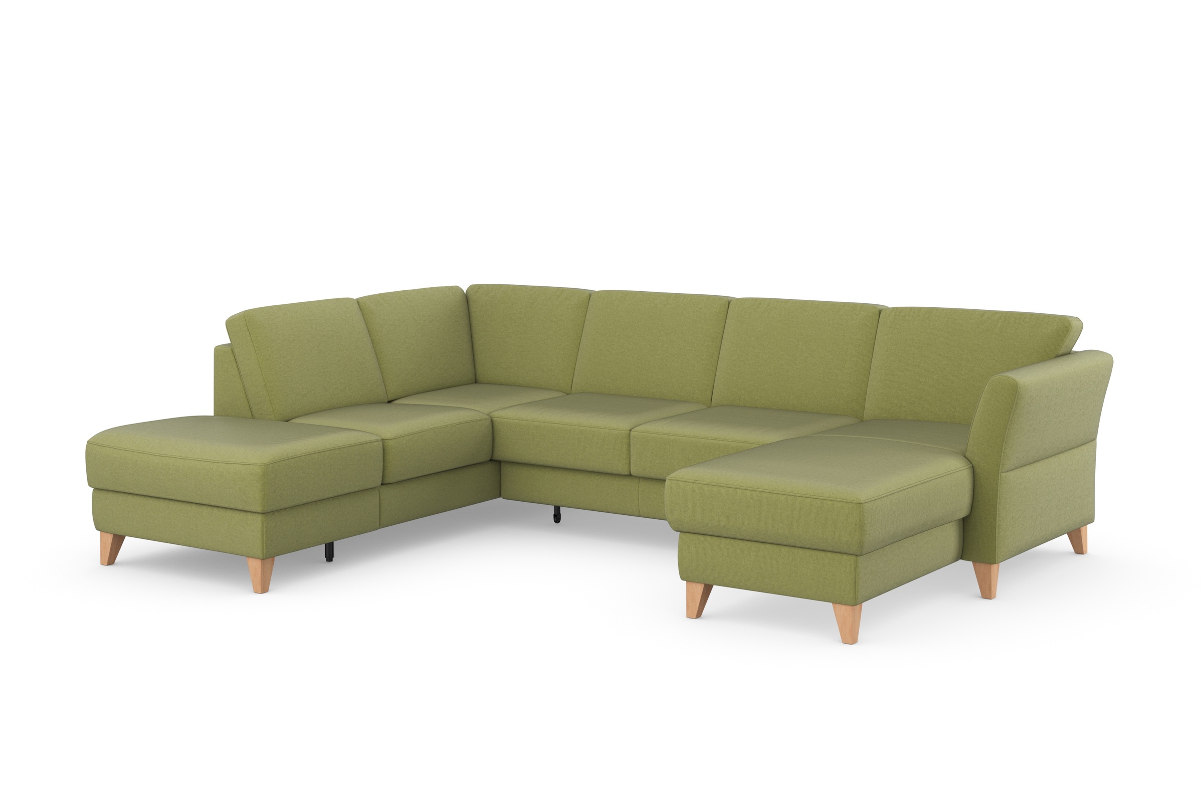 sit&more Wohnlandschaft »Visby U-Form«, wahlweise mit Bettfunktion und Stauraum, frei im Raum stellbar