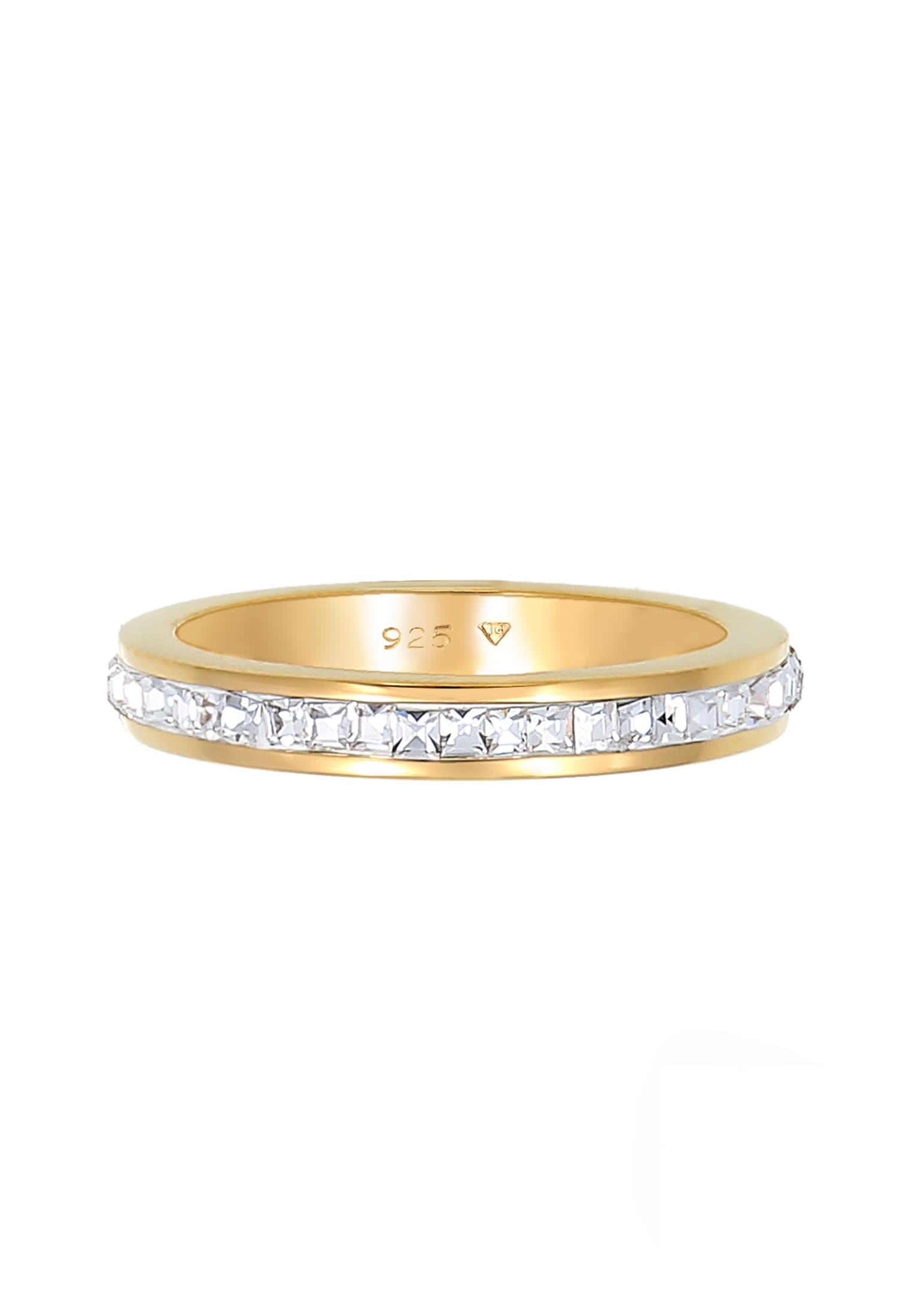 Elli Premium Fingerring »Bandring Geo Shape Kristalle 925 Silber«
