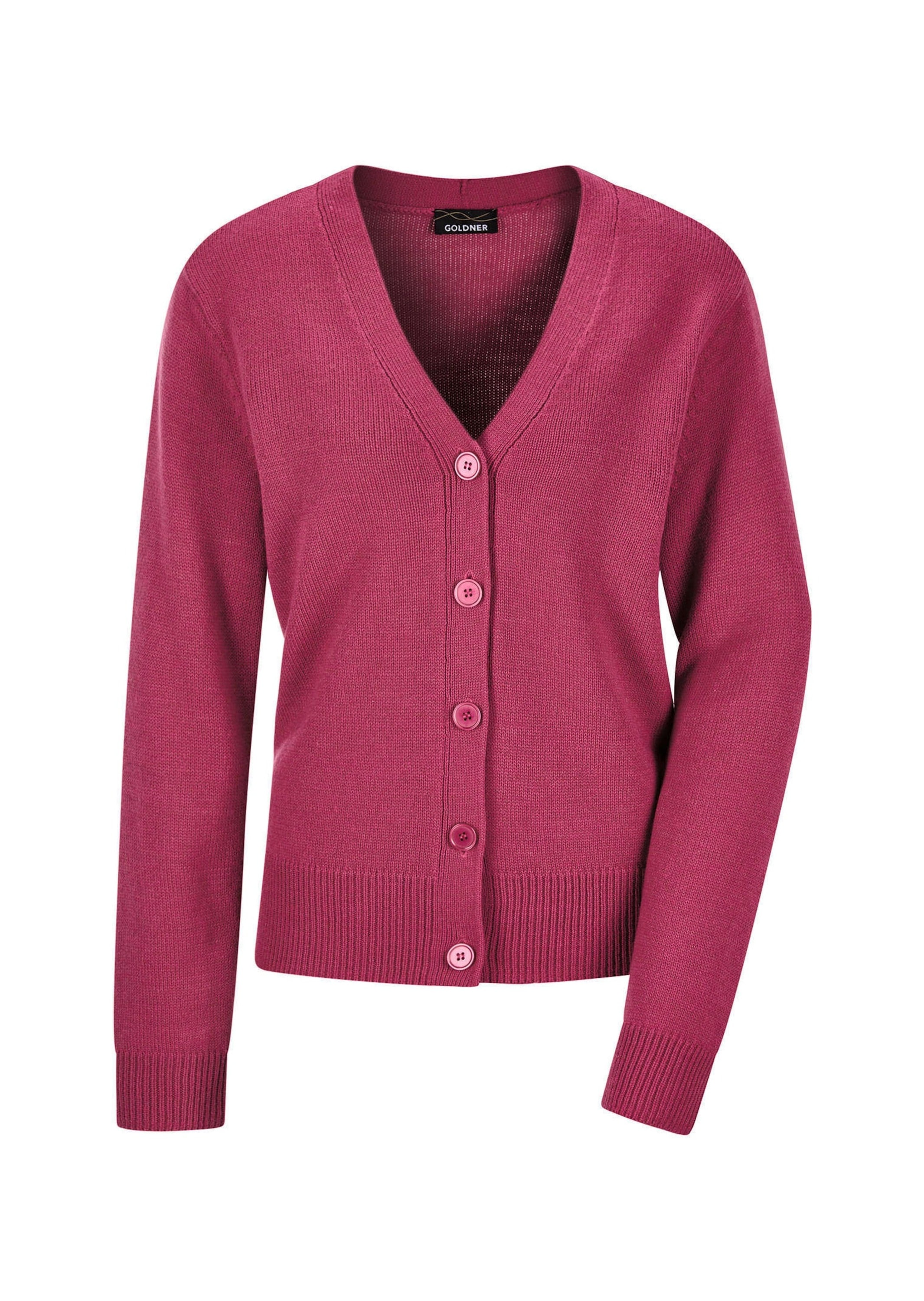 GOLDNER "Eleganter Cardigan mit V-Ausschnitt" mit großen Knöpfen