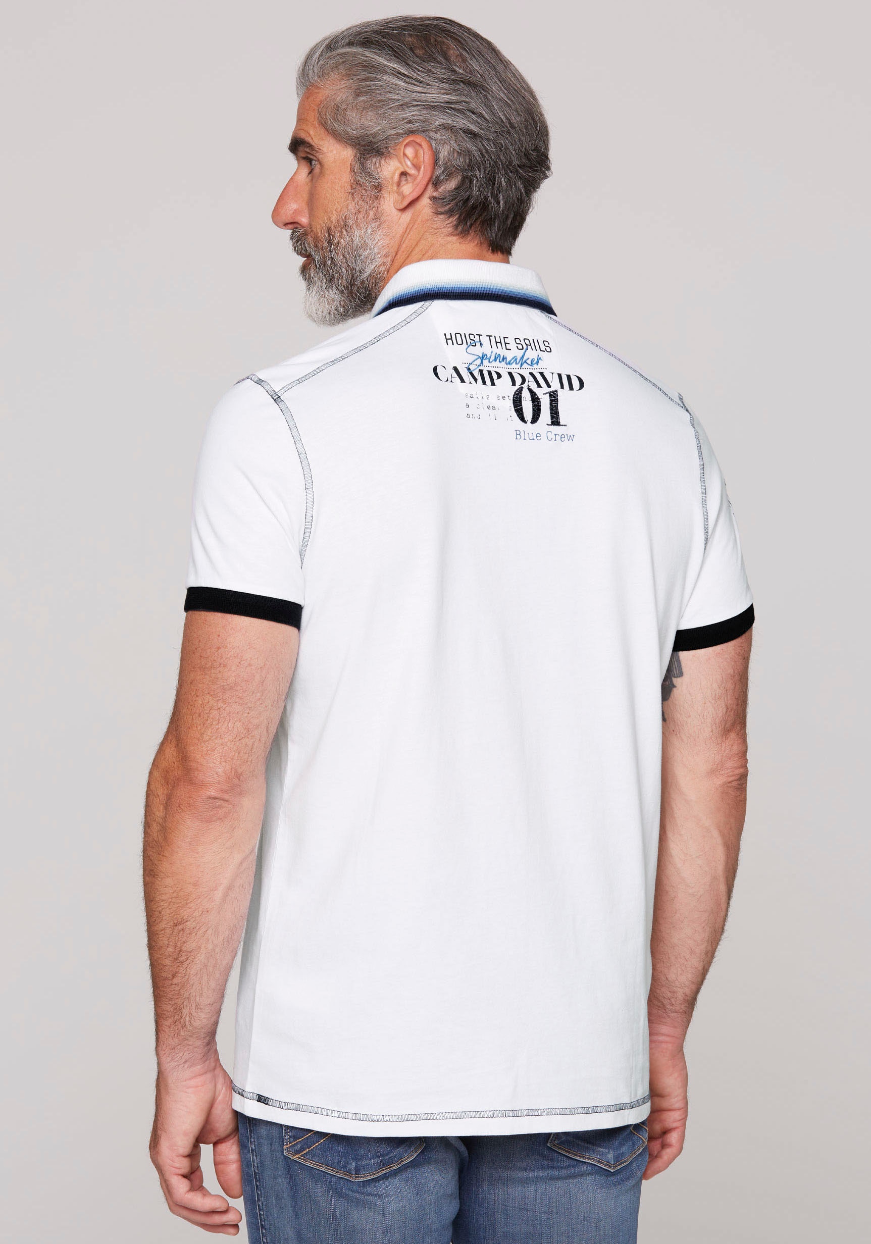 CAMP DAVID Poloshirt, mit Logo-Applikationen günstig online kaufen