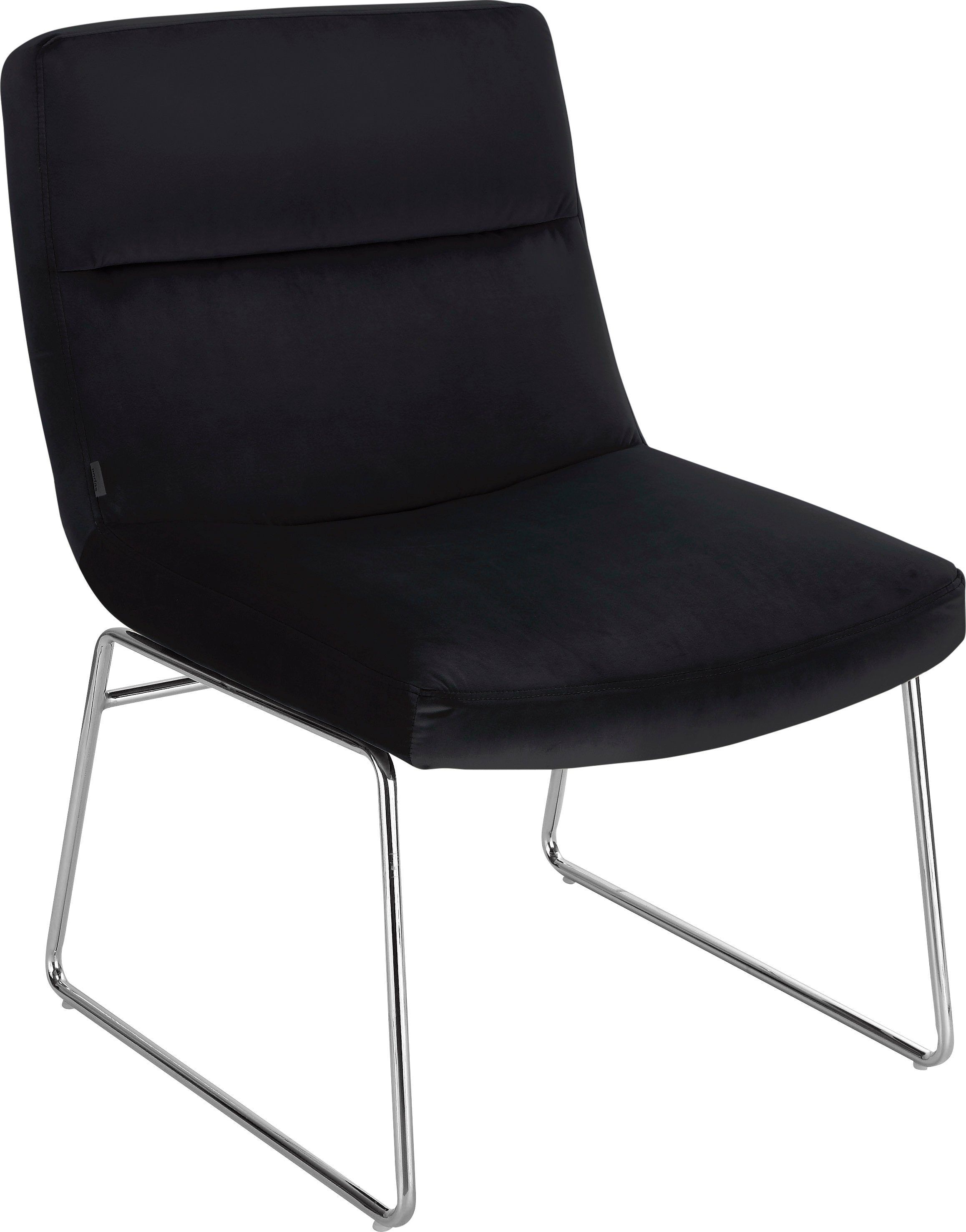 Sessel »Gil«, Samtvelours Bezug, in drei Farbvarianten, Sitzhöhe 47,5 cm