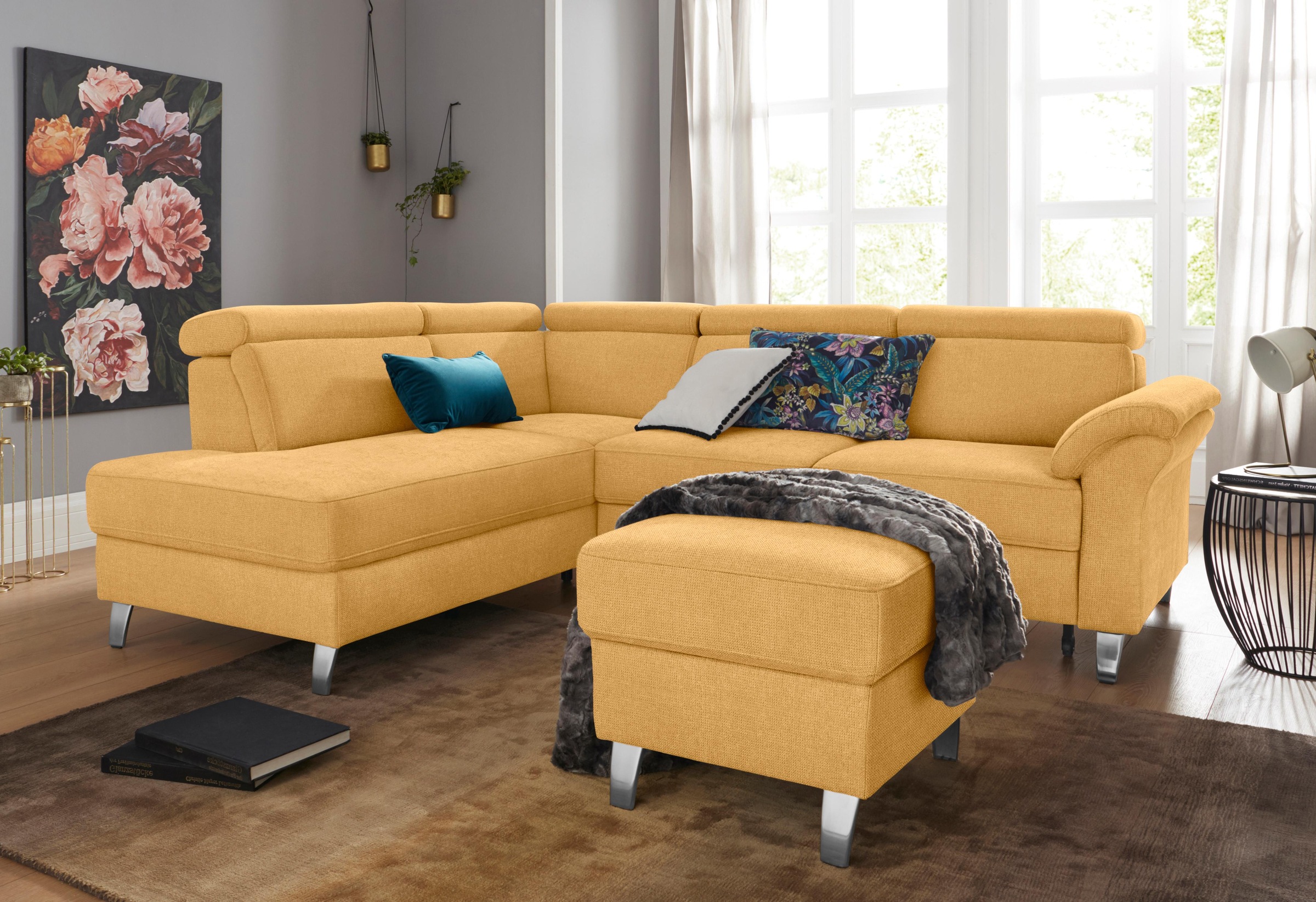 sit&more Ecksofa, inklusive Kopfteilverstellung, wahlweise mit Bettfunktion und Bettkasten