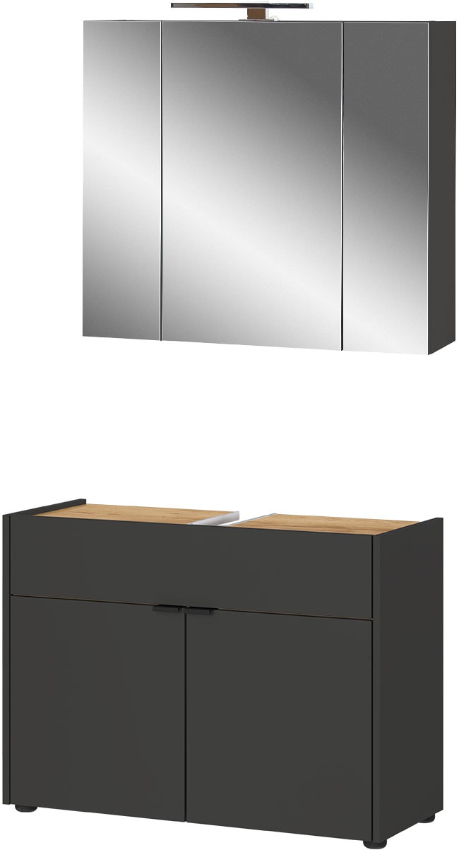 GERMANIA Badmöbel-Set "Ameca" 2 Stk. tlg. Badezimmer-Set bestehend aus Wasc günstig online kaufen