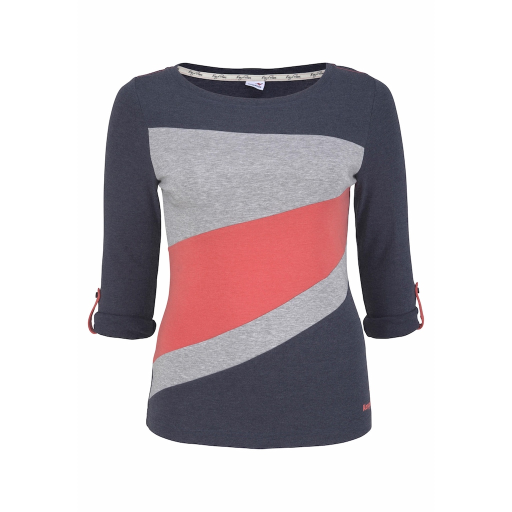 KangaROOS Longsleeve, mit Color Blocking Details vorne