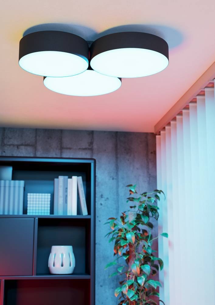 EGLO Deckenleuchte »BARBANO-Z«, 3 flammig, Leuchtmittel LED-Modul | LED fest integriert, ZigBee, App und Sprachsteuerung Alexa, RGB, dimmbar, Deckenlampe