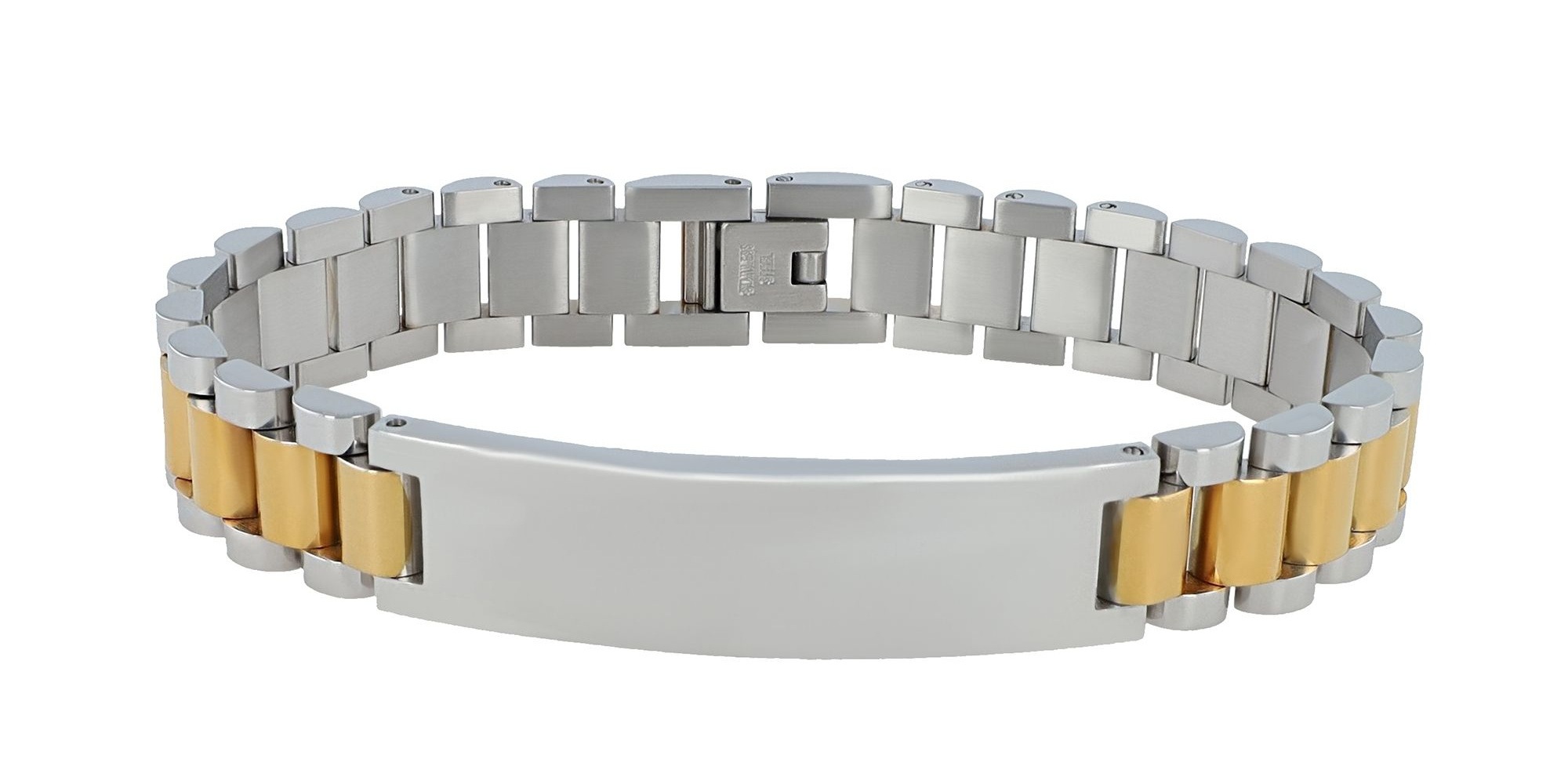 Adelia´s Gliederarmband »Unisex Armband – Gliederarmband aus Edelstahl 20,5 cm« Schöne Geschenkidee zum Muttertag