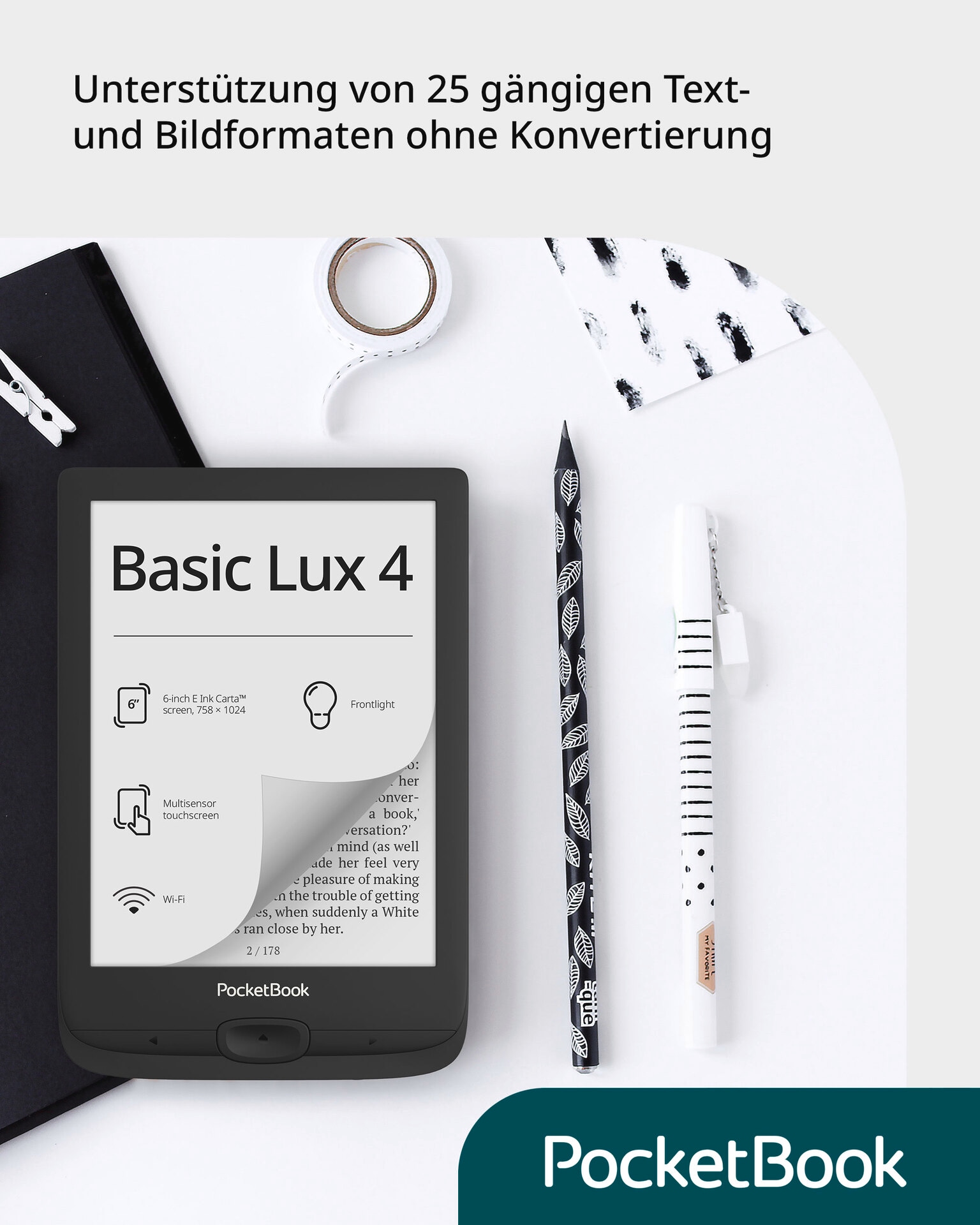 PocketBook E-Book »Basic Lux 4«, (15,2 cm / 6 Zoll),)