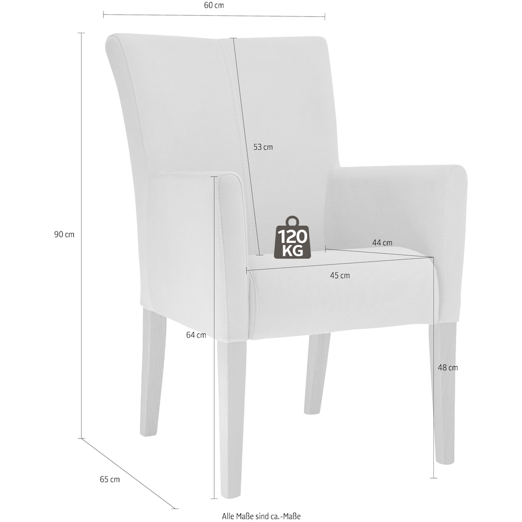 OTTO products Armlehnstuhl »Kinlee«, Luxus-Microfaser (recyceltes Polyester), Bezug aus recyceltem Polyester