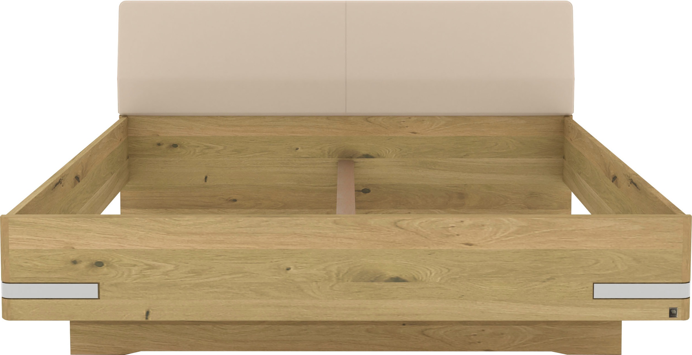 Musterring Holzbett "Savona, Bettgestell, Bettrahmen, teilmassiv Bianco-Eic günstig online kaufen