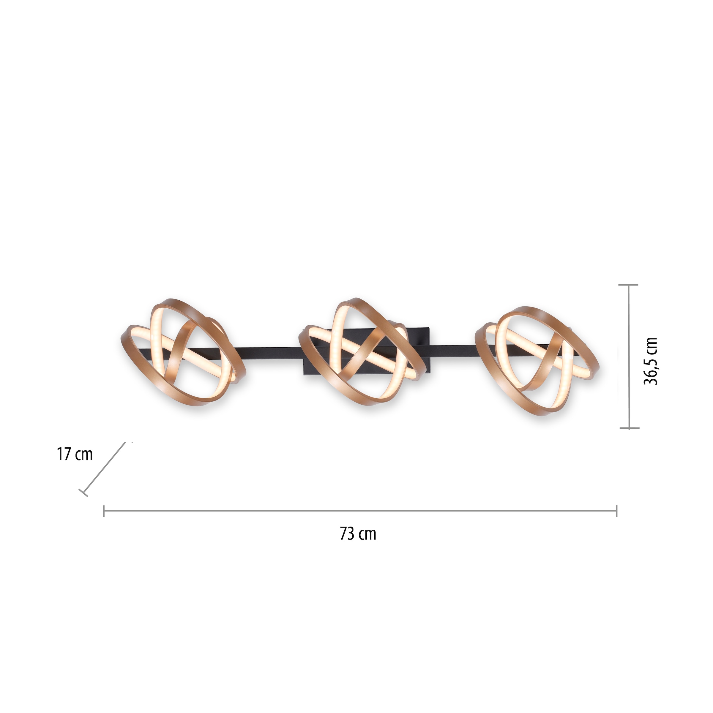 Paul Neuhaus Deckenleuchte »LOOP«, 3 LED, inkl., Memory dimmbar, kaufen über BAUR Fernbedienung, CCT flammig-flammig, Infrarot | 