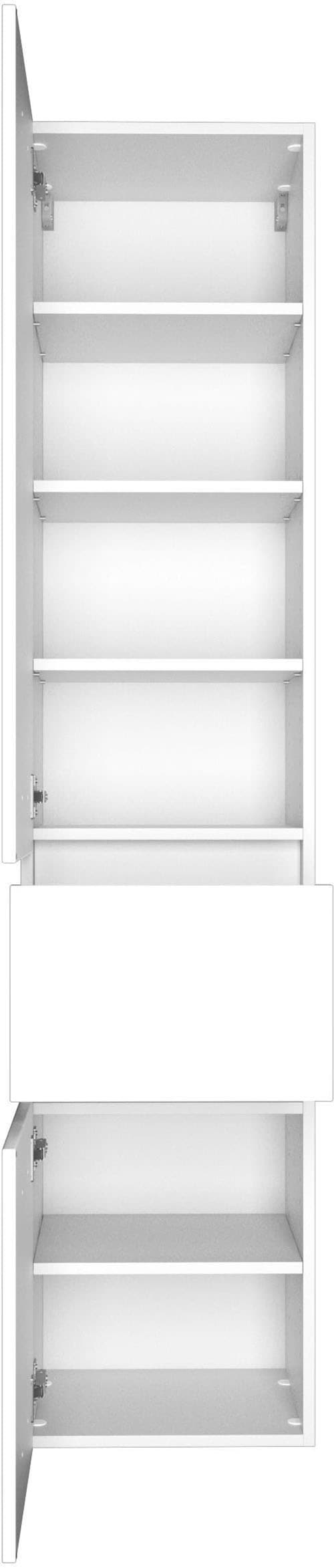 welltime Badmöbel-Set »Welltime Möbel Baabe Waschtisch-Set 3tlg. oder 5tlg.«, (5 St.), gedämpfte Scharniere und Softclose-Funktion, inklusive LED-Beleuchtung