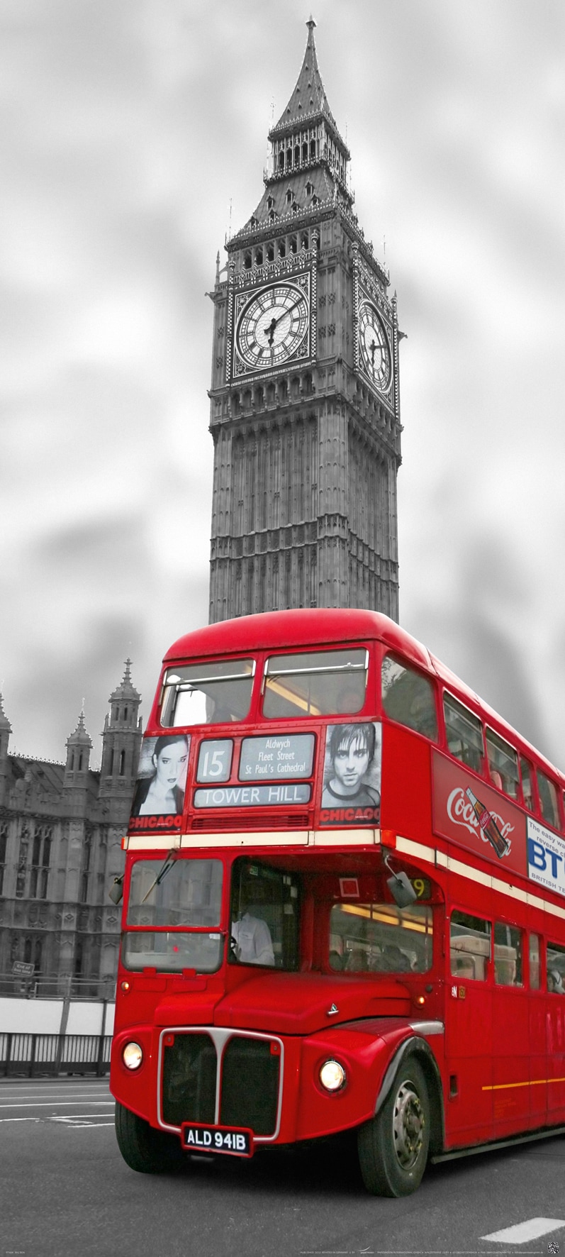 Papermoon Fototapete "London - Türtapete" matt
