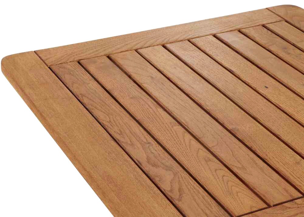 Siena Garden Gartentisch »Peru III«, (1 St.), BxTxH: 80x80x78 cm, Stahlgestell schwarz, Tischplatte aus Robinienholz