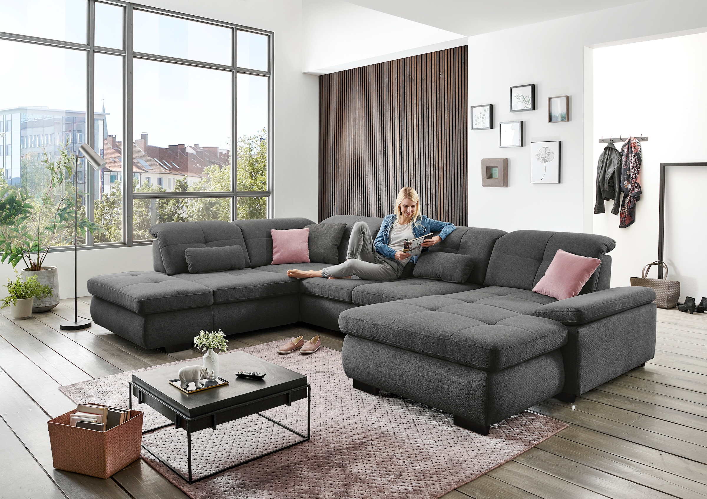 Die PlanBar Ecksofa »MP-IN16012 L-Form, mit Kaltschaum-Polsterung«, inkl. Sitztiefenverstellung wahlweise mit weiteren Funktionen