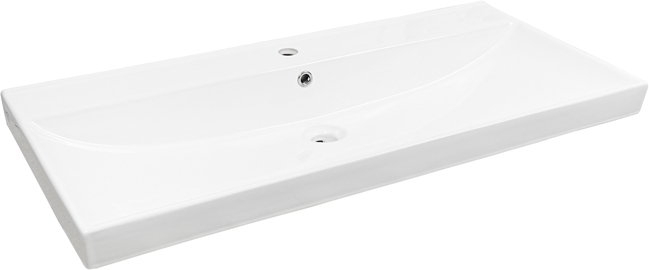 welltime Einbauwaschbecken "Trento Deluxe" Mit Nano Glasur in 51,61,81,101 und 121cm erhältlich.