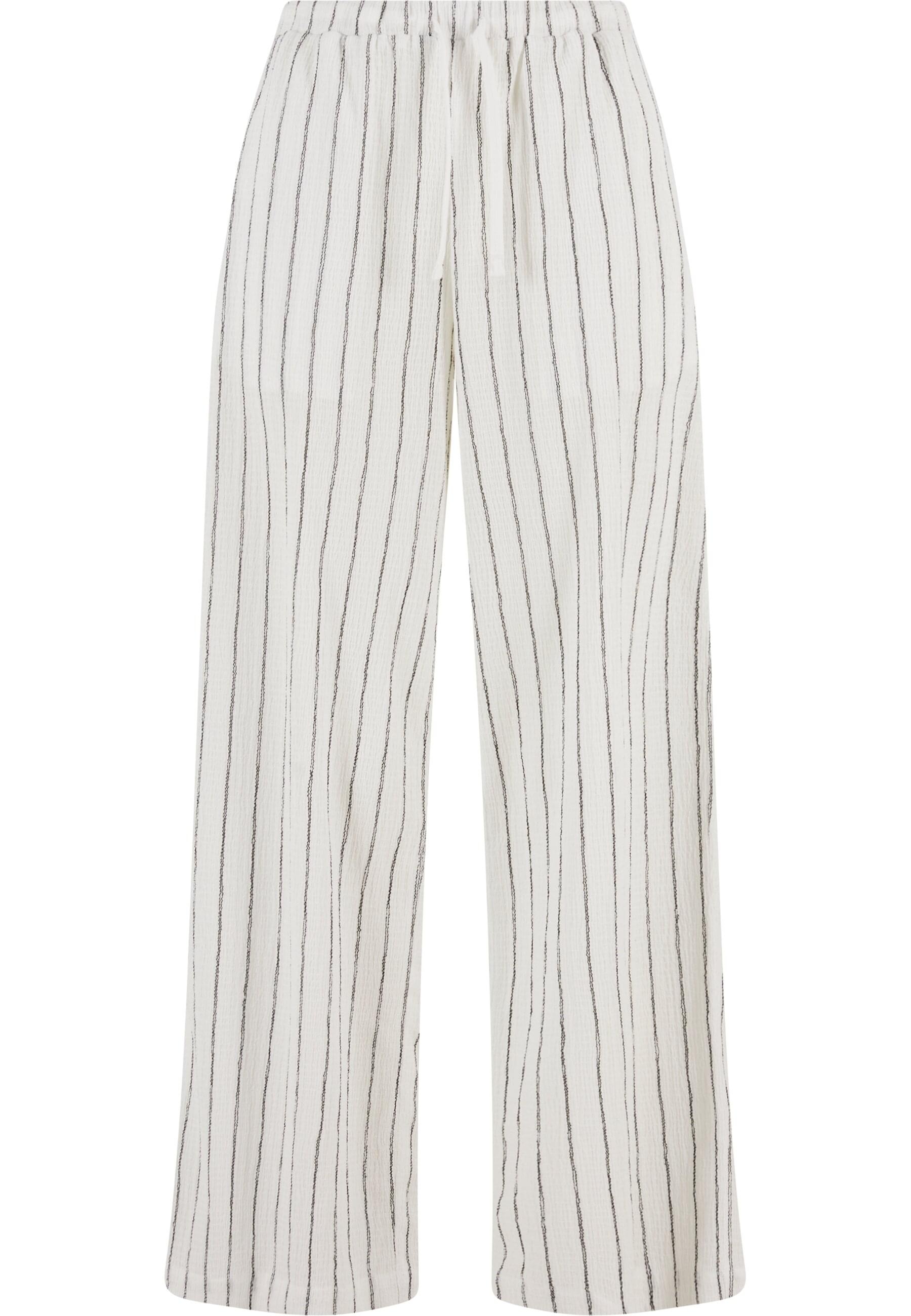 URBAN CLASSICS Stoffhose "Urban Classics Ladies Structured Striped Relaxed günstig online kaufen