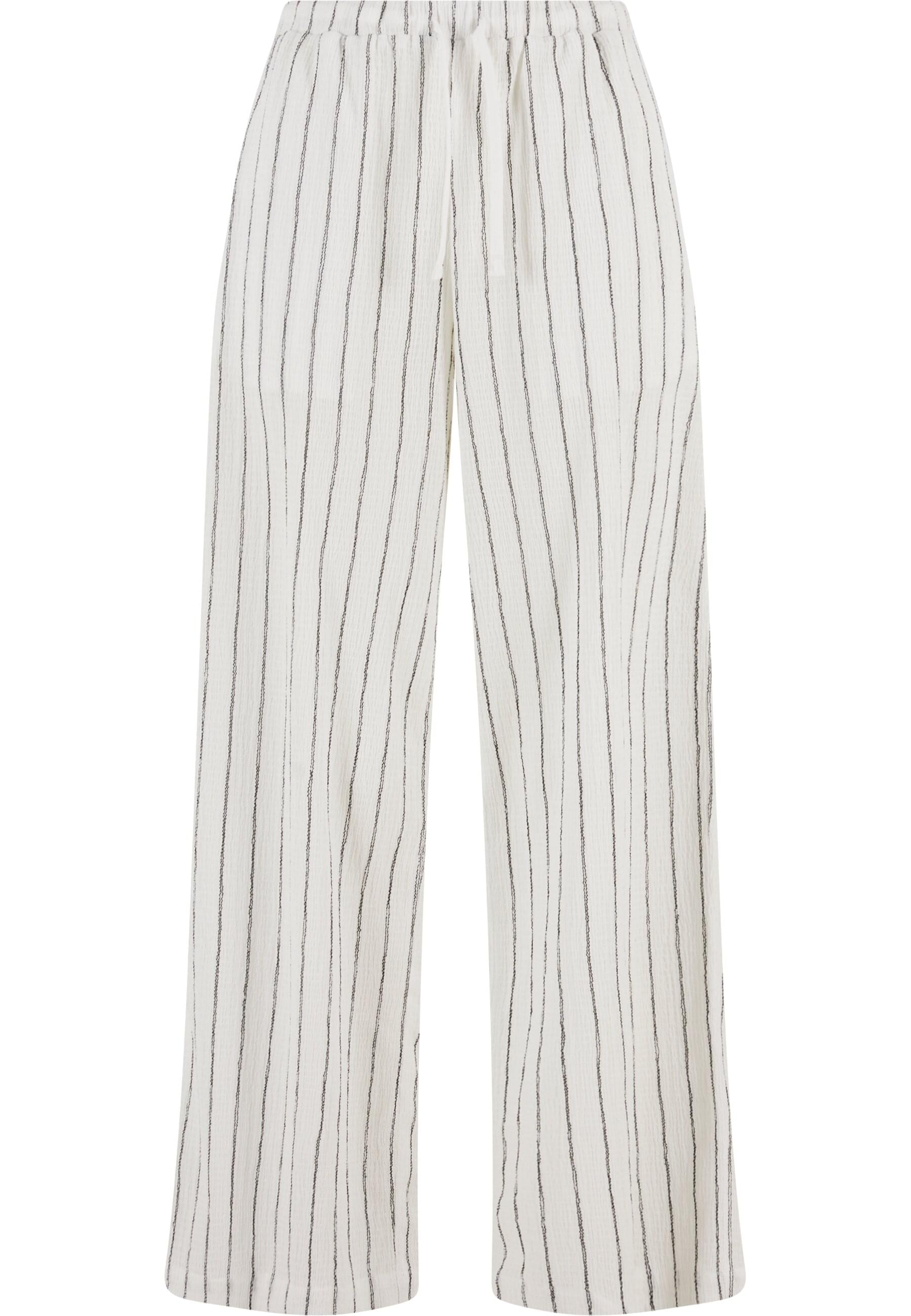 URBAN CLASSICS Stoffhose "Urban Classics Ladies Structured Striped Relaxed günstig online kaufen