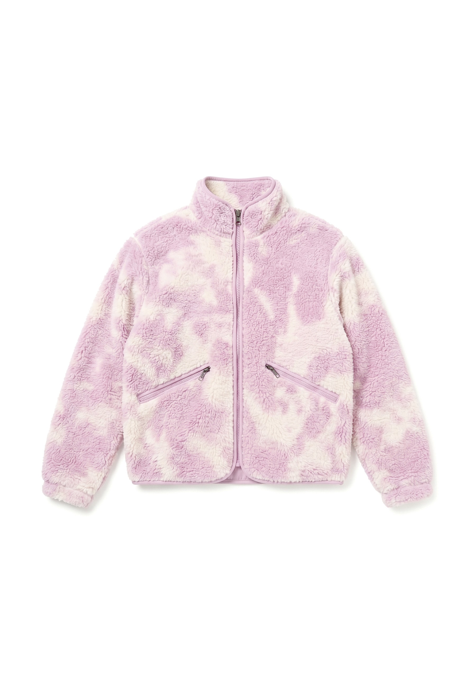 URBAN CLASSICS Fleecejacke »Urban Classics Ladies Printed Sherpa Jacket« 1 Stk. tlg. ohne Kapuze