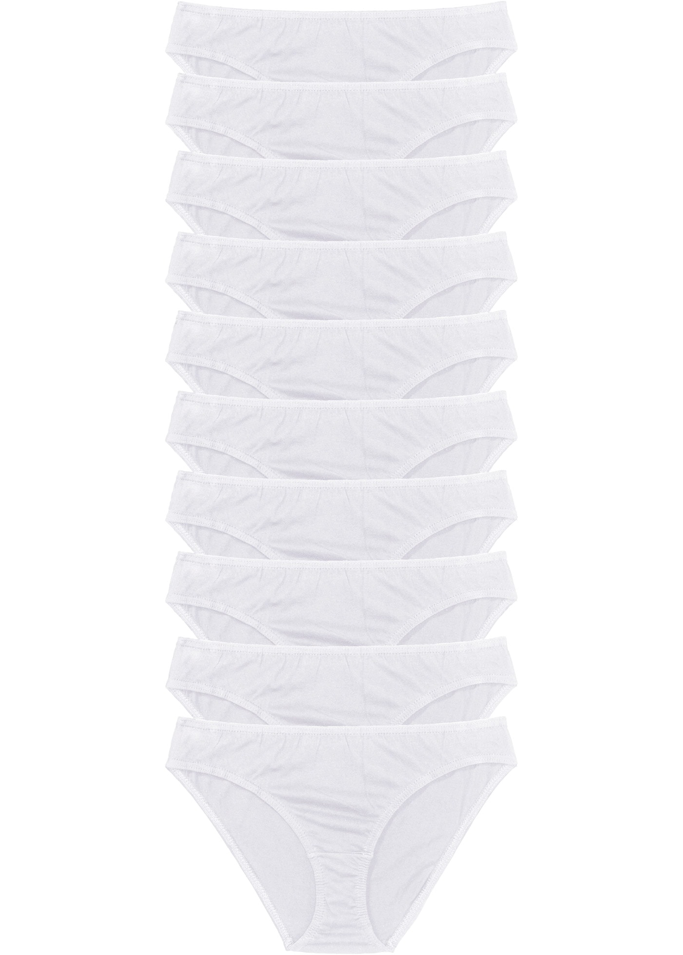 bonprix "Slip (10er Pack)" Packung, 10 Stk. bequeme Passform, aus Baumwolle, verschiedene Farben, im 10er Pack