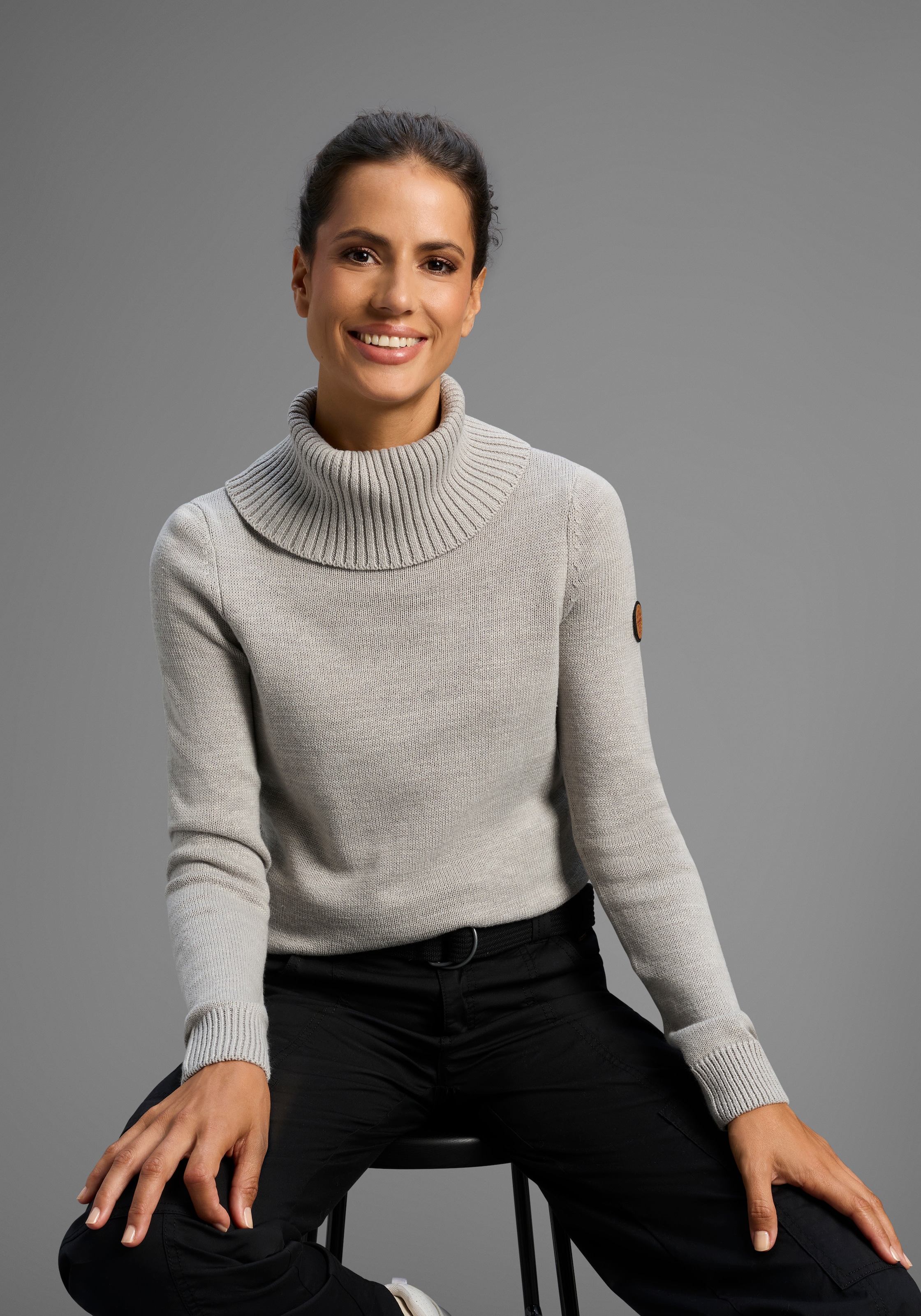 KangaROOS Rollkragenpullover mit Schalkragen, Langarm, Warm & Kuschelig günstig online kaufen