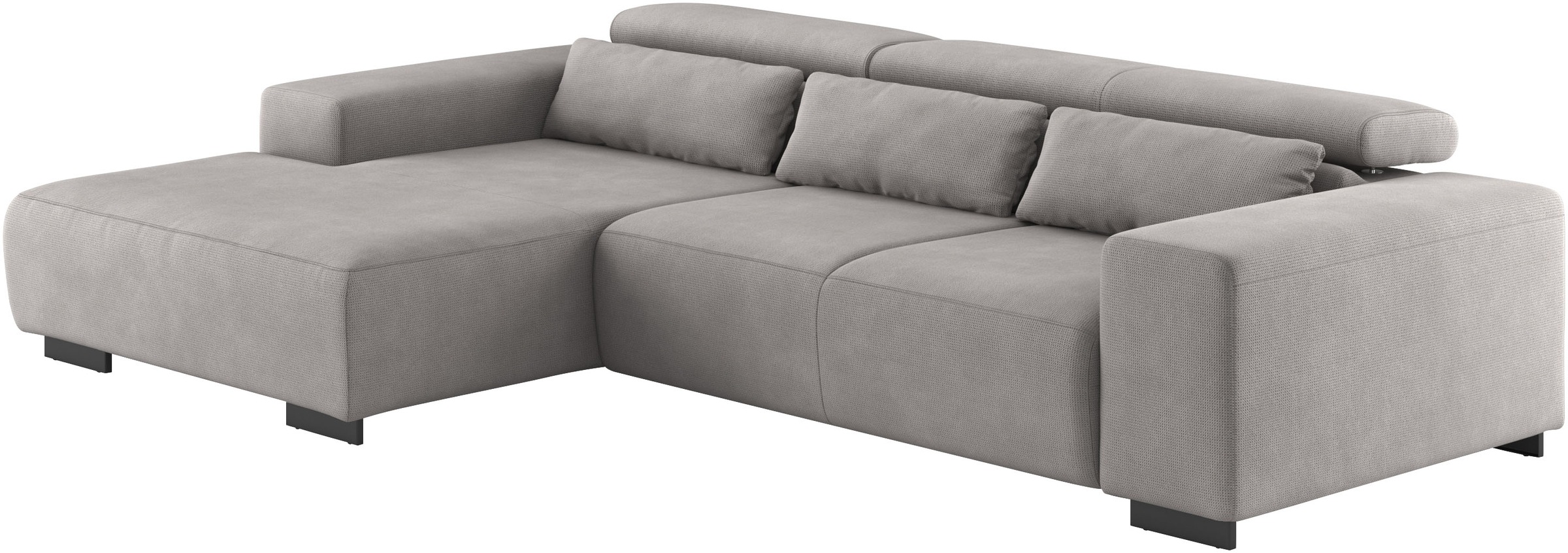 Thumbnail - COTTA Ecksofa "Side L-Form, mit Kopfteilverstellung & 3 Nierenkissen", optional motorische Sitztiefenverstellung
