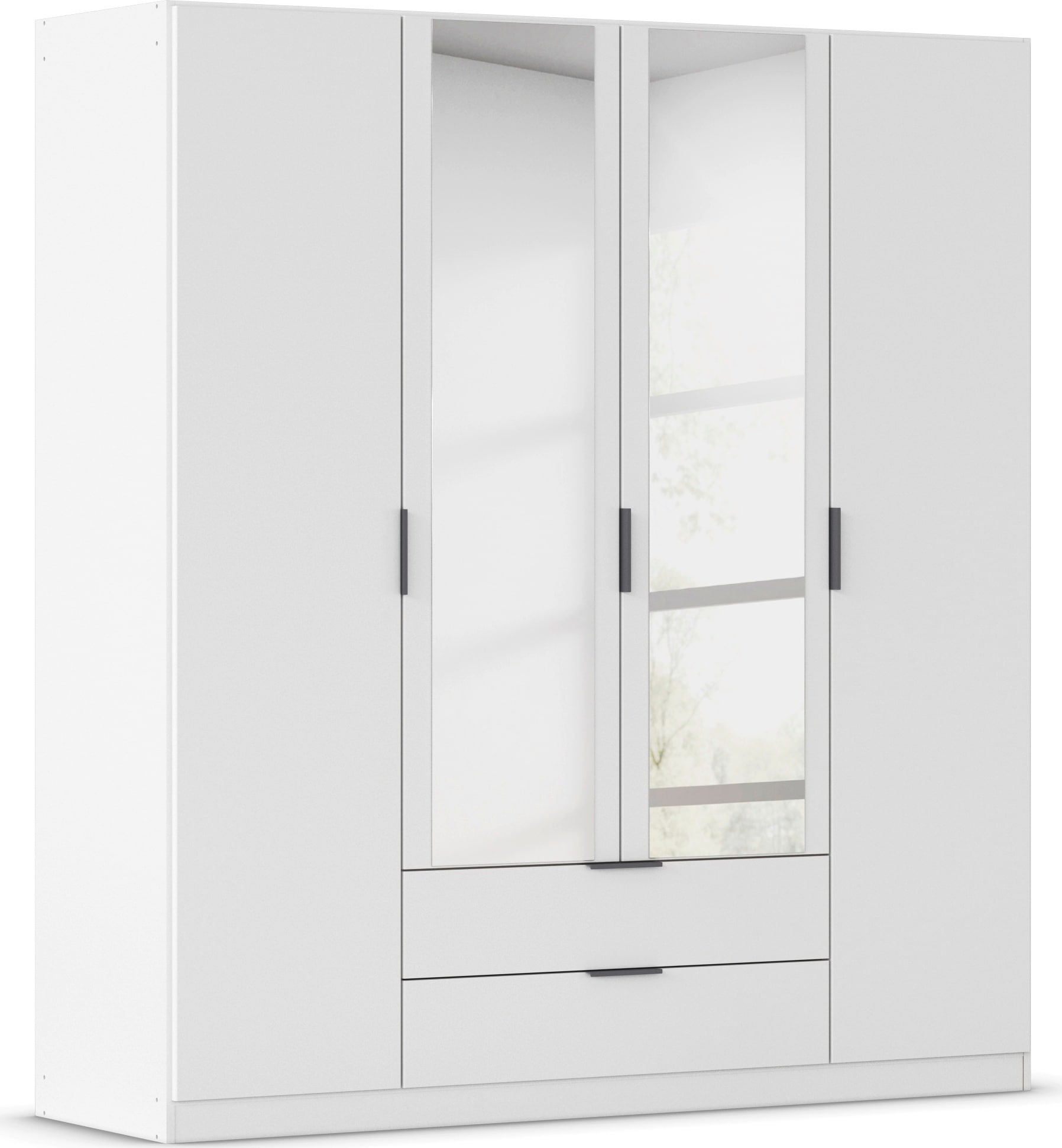 rauch Kleiderschrank "Drehtürenschrank Schrank Garderobe Ankleide Schlafzimmer LAGOA" 3 verschiedene Ausstattungen BASIC/CLASSIC/PREMIUM (inkl. SOFT-CLOSE), geräumige Schubladen, 3 Breiten, optional mit Aufsatz MADE IN GERMANY
