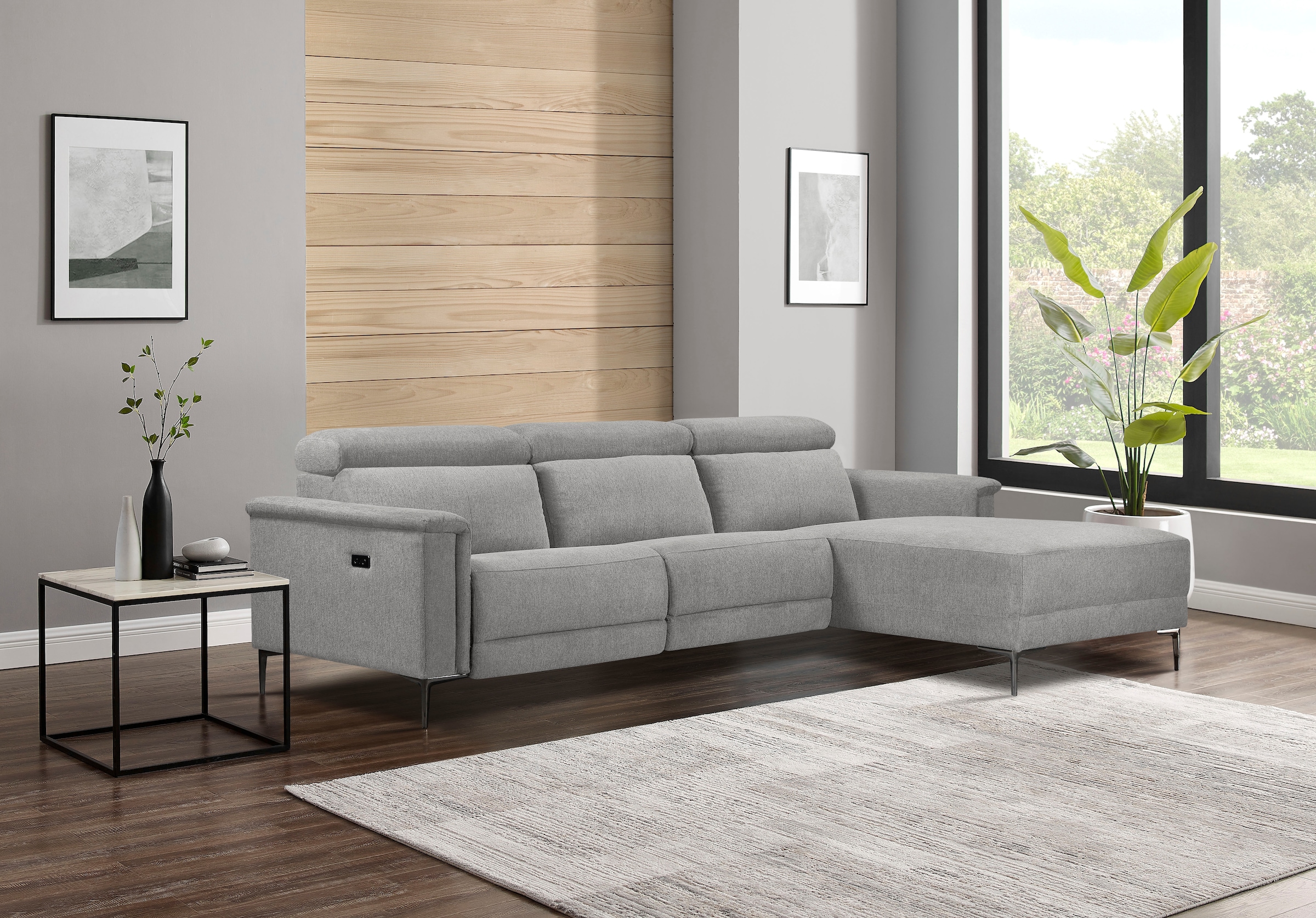 Places of Style Ecksofa Lund, mit man. o. elektr. Relaxfunktion und USB/ Kopfteilverstellung