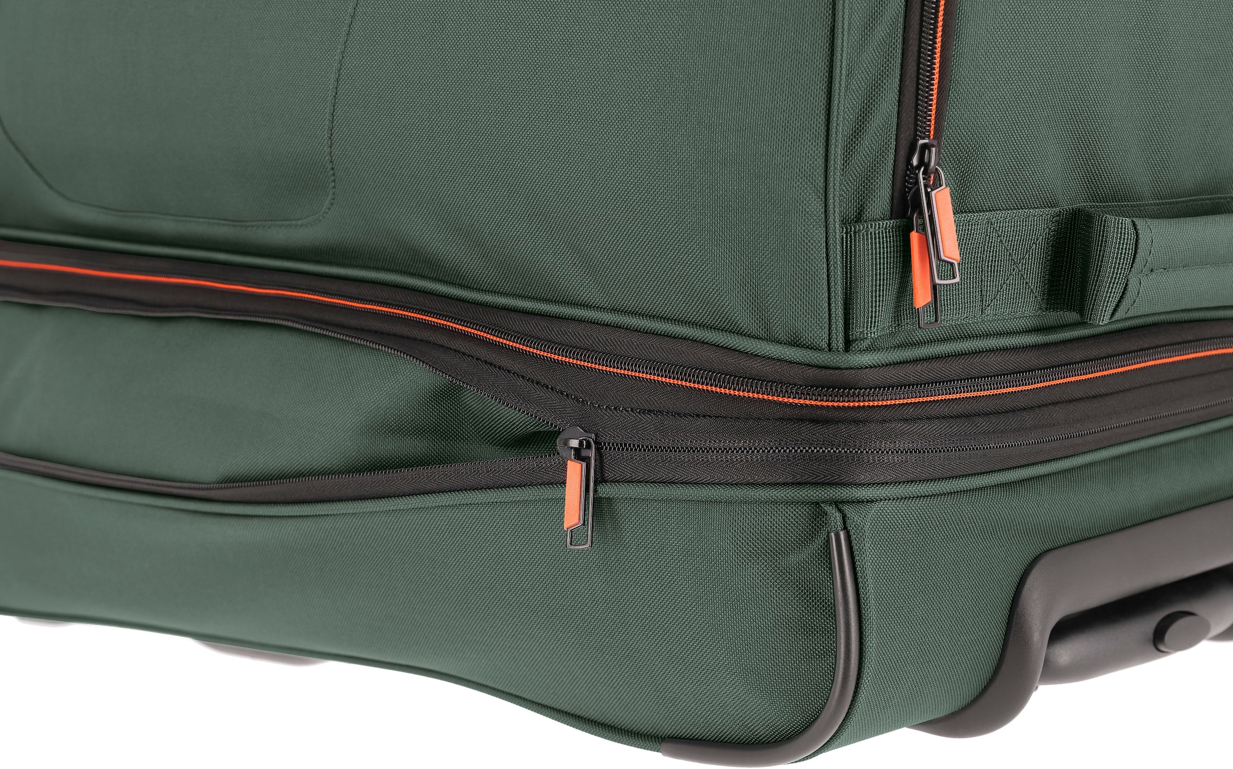 travelite Reisetasche »Basics, 70 cm, dunkelgrün«, Duffle Bag Sporttasche mit Trolleyfunktion und Volumenerweiterung