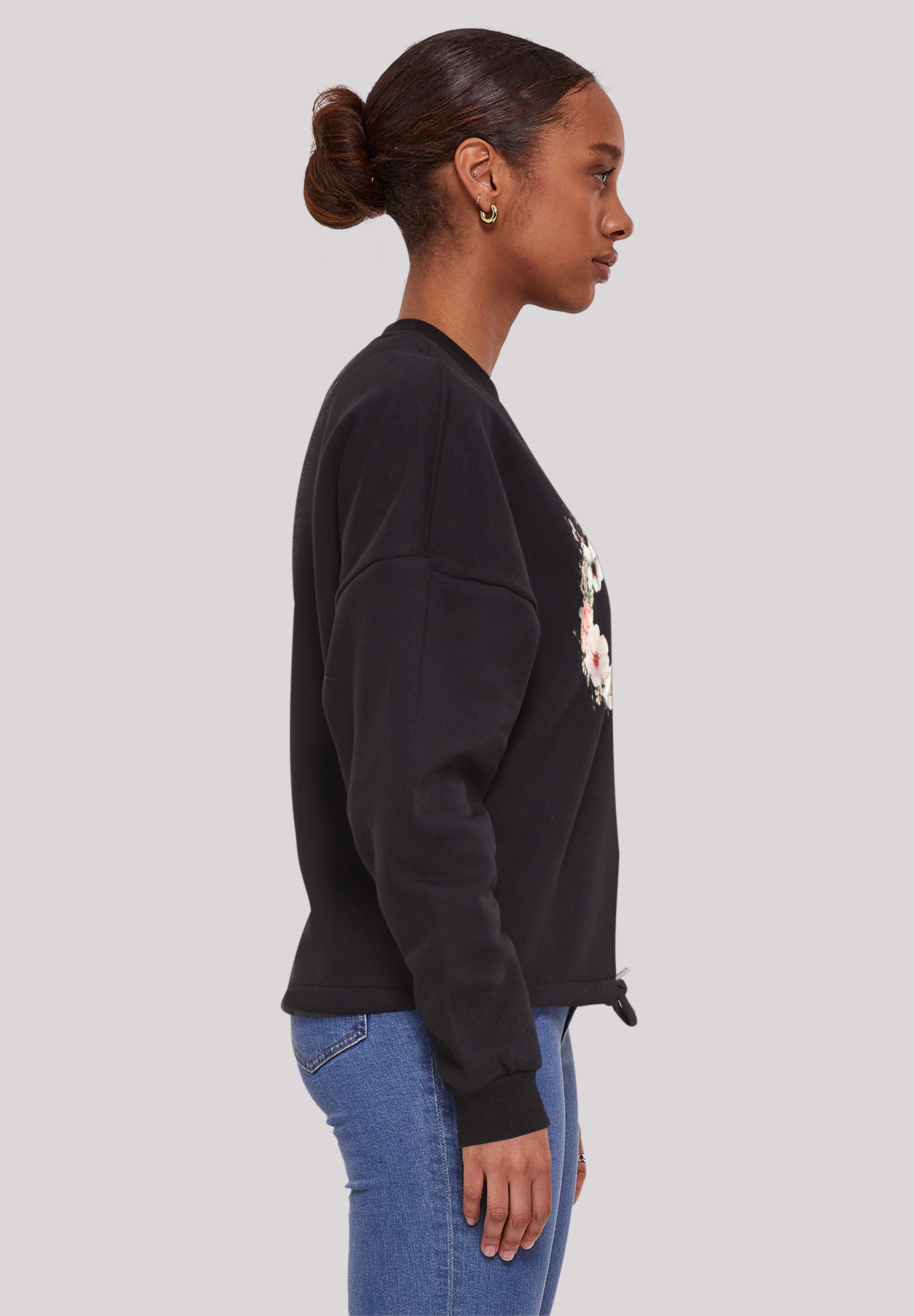 F4NT4STIC Sweatshirt »Rosa Blumenkranz«, Premium Qualität