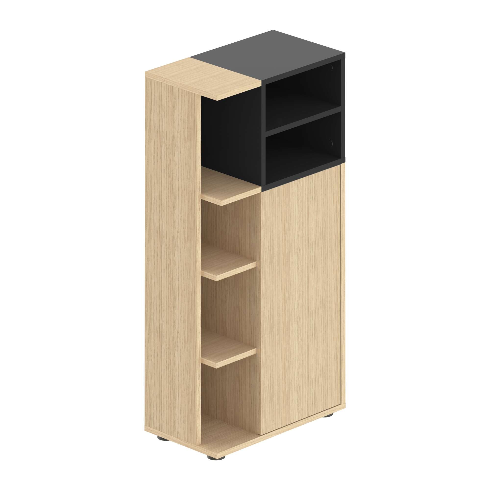 TemaHome Midischrank »Kube Badschrank, Aufbewahrung, Platzsparend, Höhe 109 cm«, mit einer Tür und offene Fächer