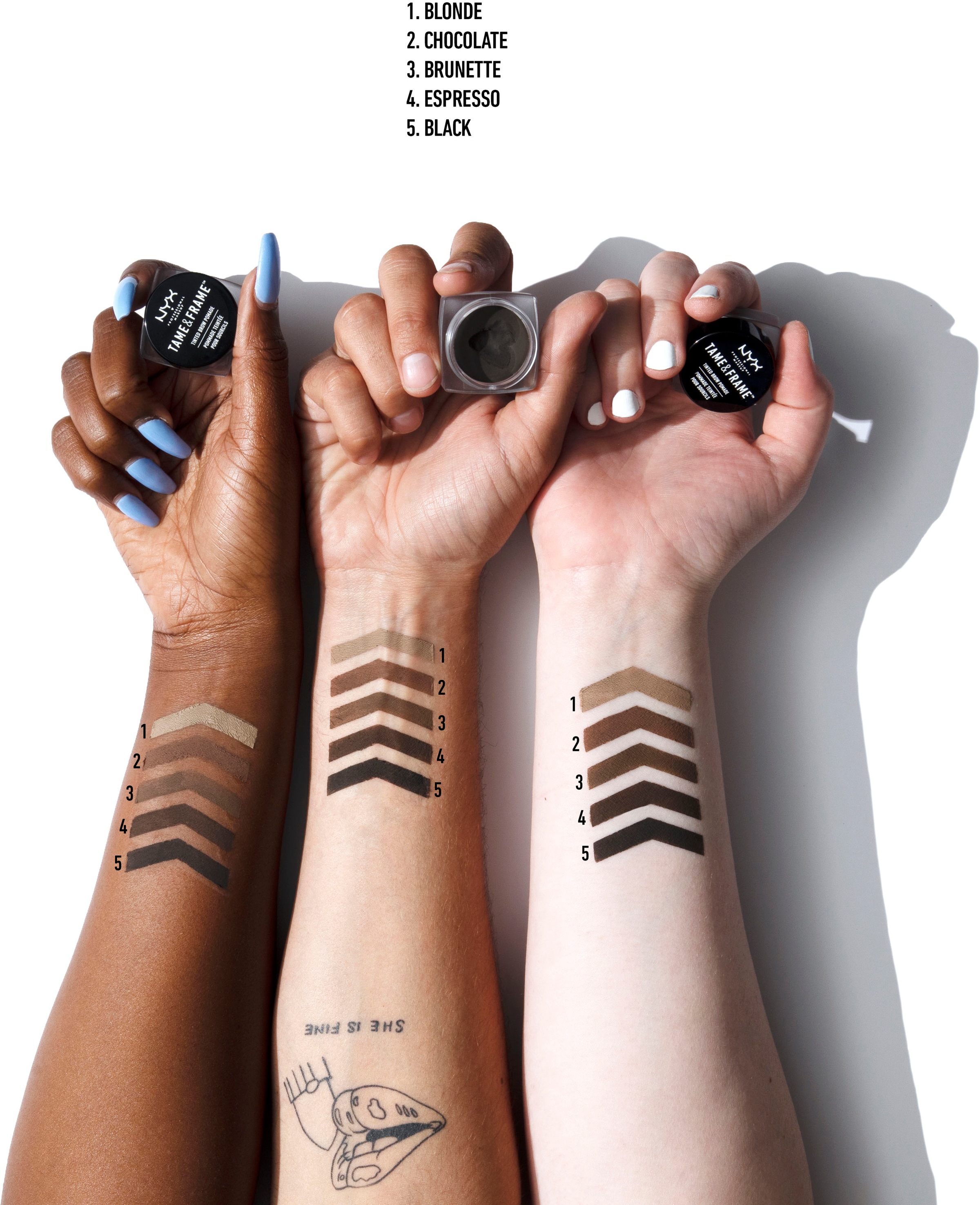 NYX Augenbrauen-Gel »Professional Makeup Tame and Frame Brow Pomade«, mit wisch-und wasserfester Formel