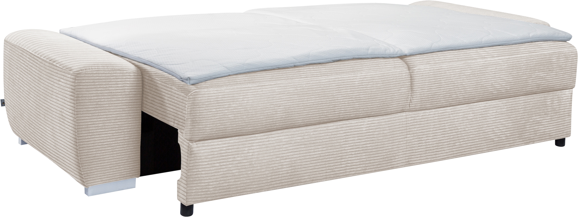 exxpo - sofa fashion 2-Sitzer »SOLSBURY, Sofa, Schlafsofa«, inkl. Federkern-Polsterung, Bettfunktion und Stauraum, in Cord