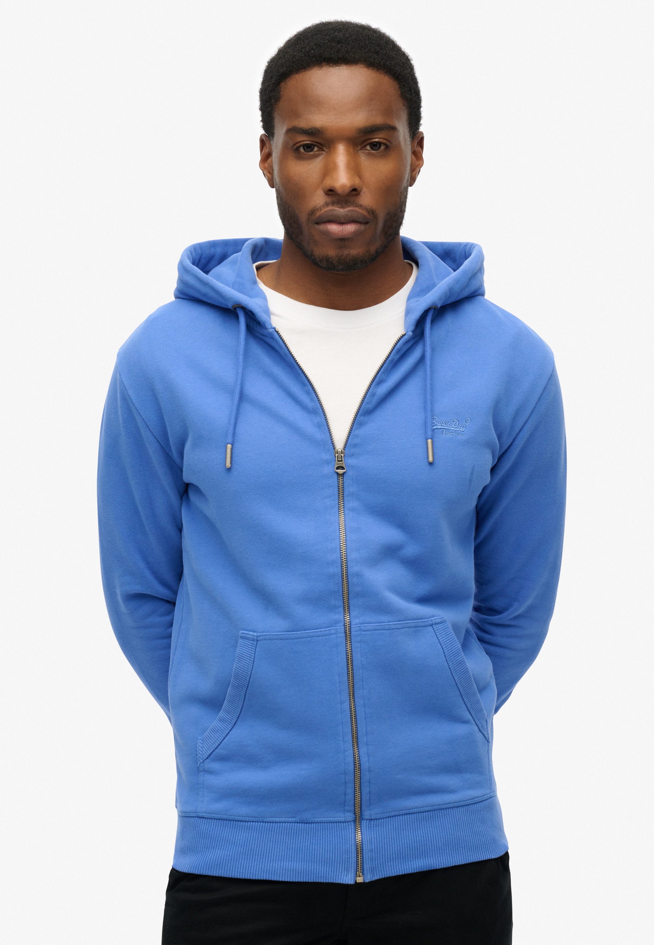 Superdry Kapuzensweatjacke "ESSENTIAL LOGO ZIP HOODIE HB" Baumwollmischung, günstig online kaufen