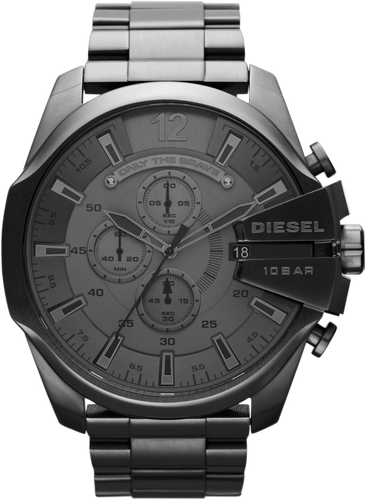 Diesel Chronograph »MEGA CHIEF, DZ4282«, Quarzuhr, Armbanduhr, Herrenuhr, Datum, Stoppfunktion